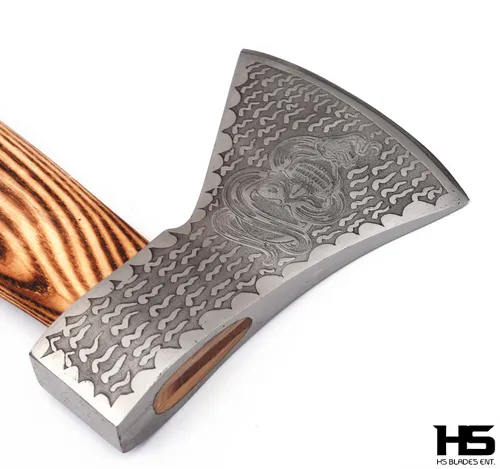 The Serpent of Hel: Camping Functional Axe in Just $69 with Leather Sheath-Functional Viking Axe