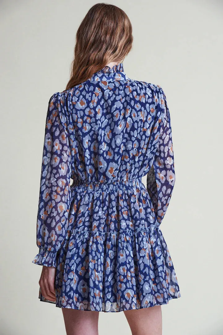 The Shirt Maxwell Dress - Navy Leopard Lounge Style