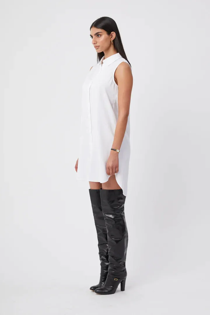 Classic Layers Elegant knee-length dress The Shirt Sleeveless Shirtdress