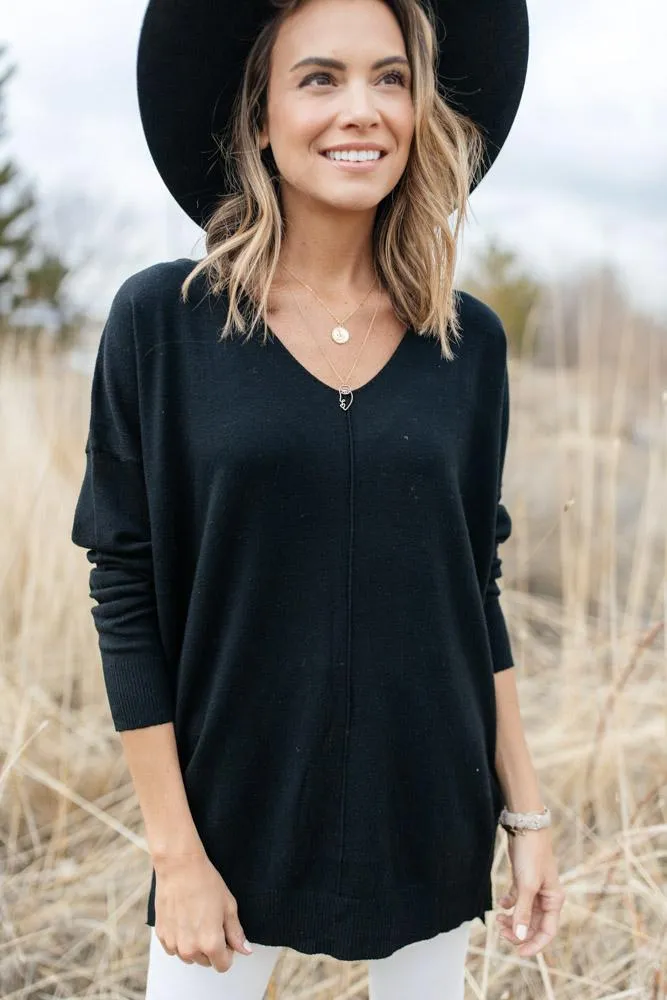 The Weekender Sweater in Black