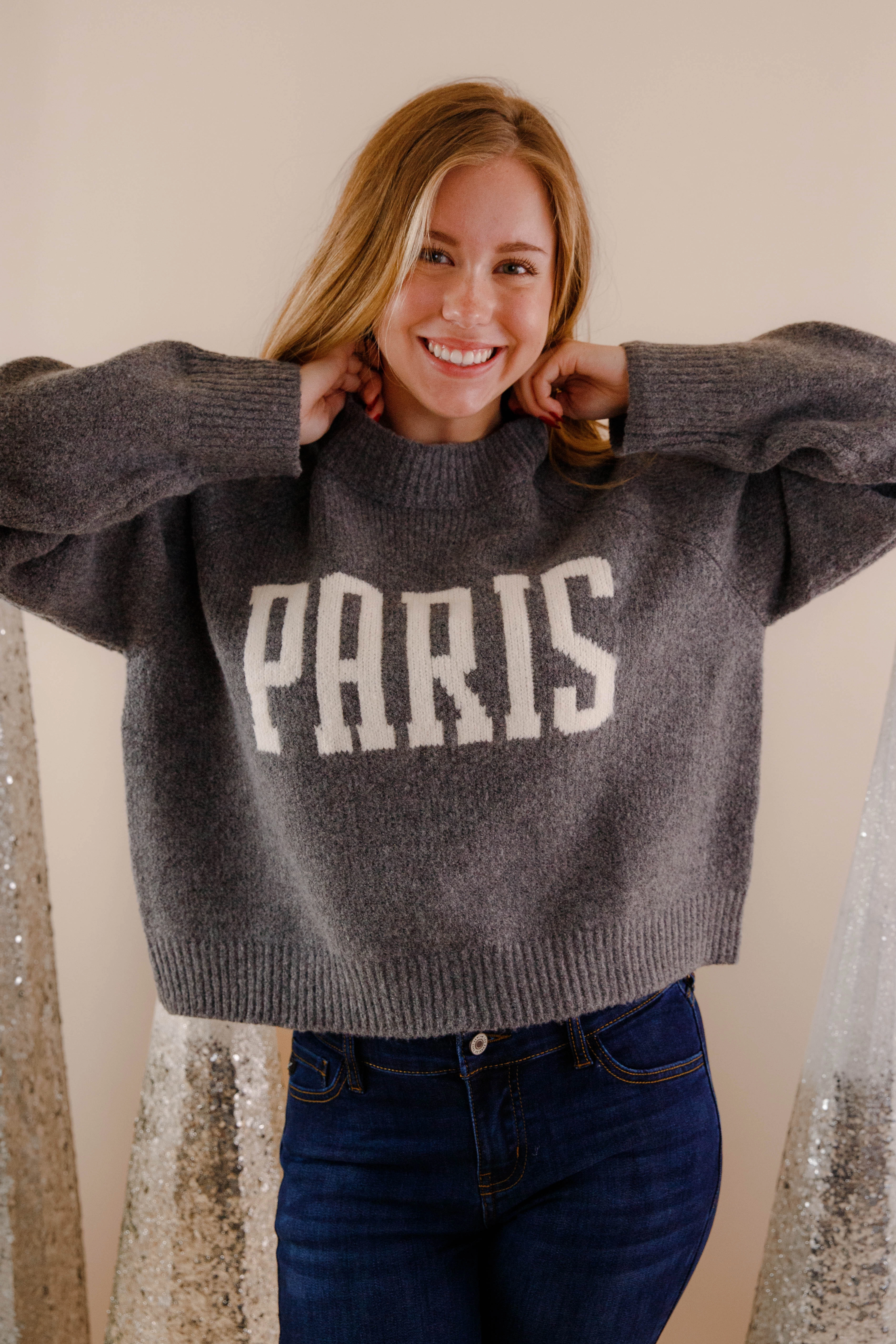 Structured Shoulder The Big City Sweater-Paris