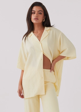 The Good Days Shirt - Lemon Temperature Regulating Fabric