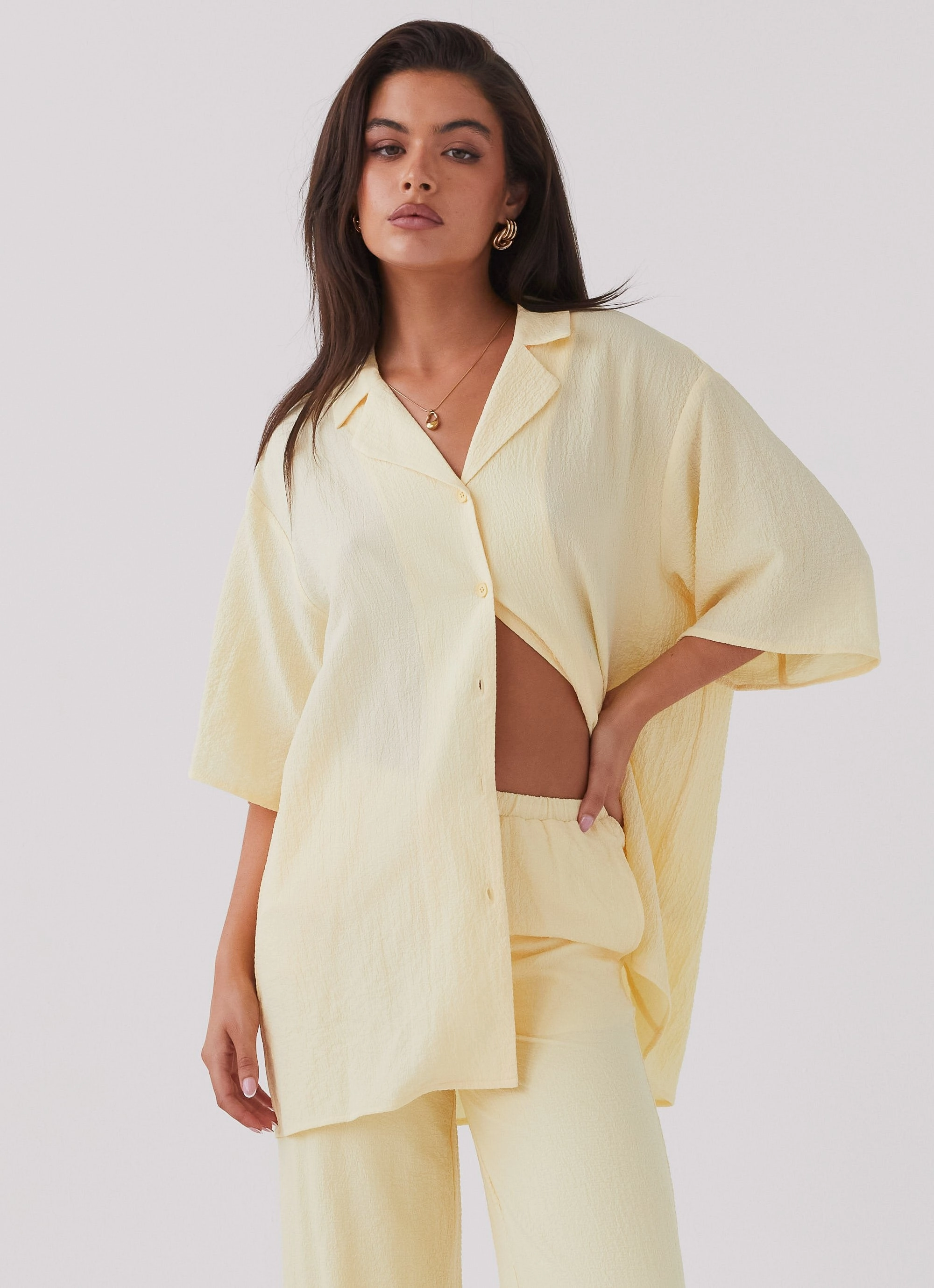 The Good Days Shirt - Lemon Temperature Regulating Fabric