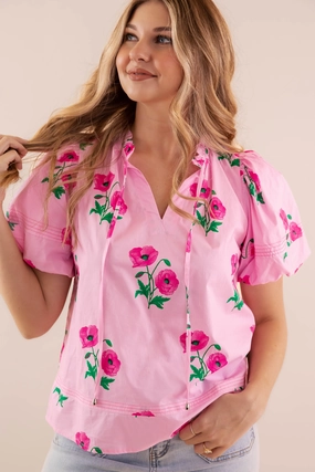 Compression Gradient ReinforcedHem The Sweetest Love Blouse