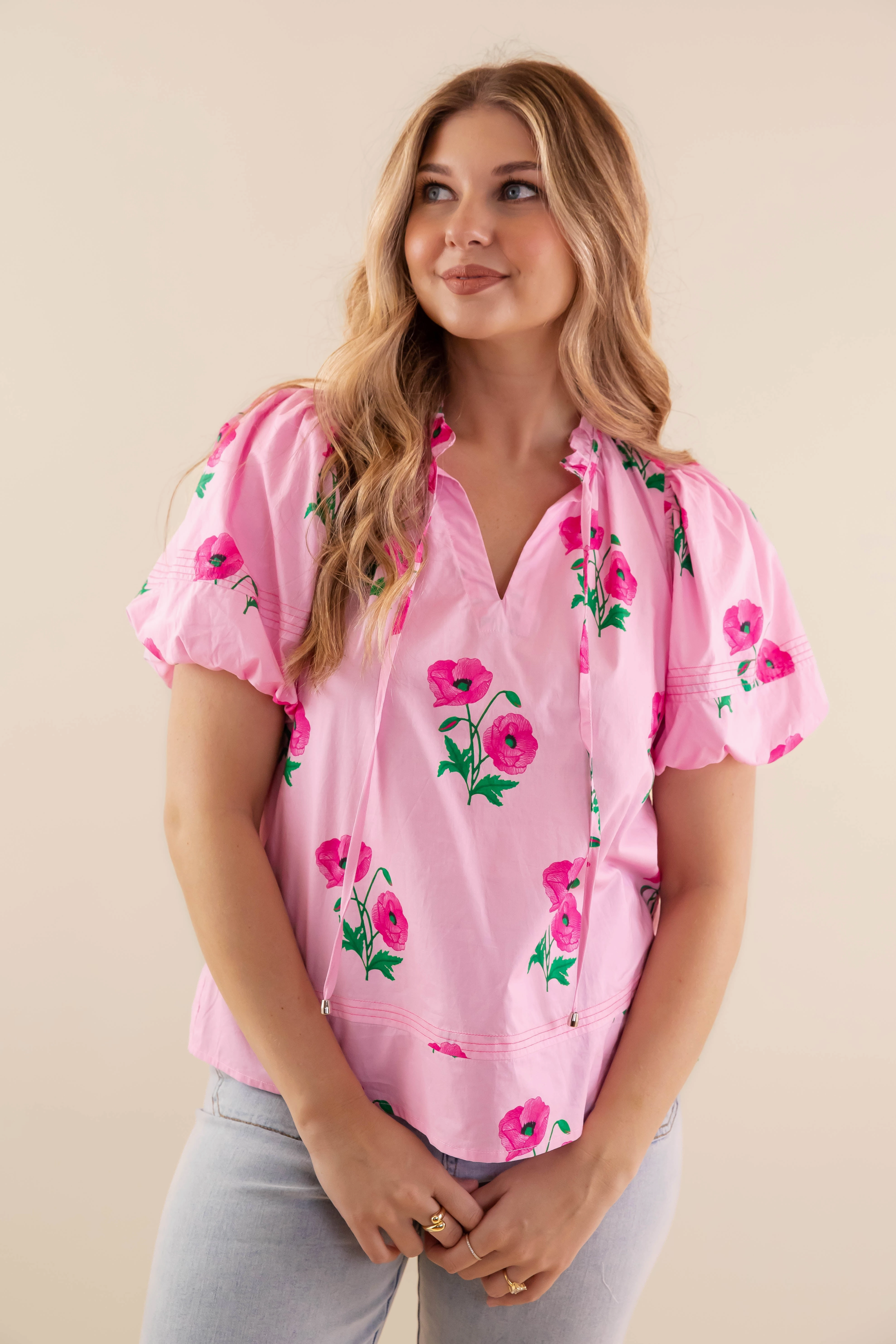 Compact Weave Fabric The Sweetest Love Blouse