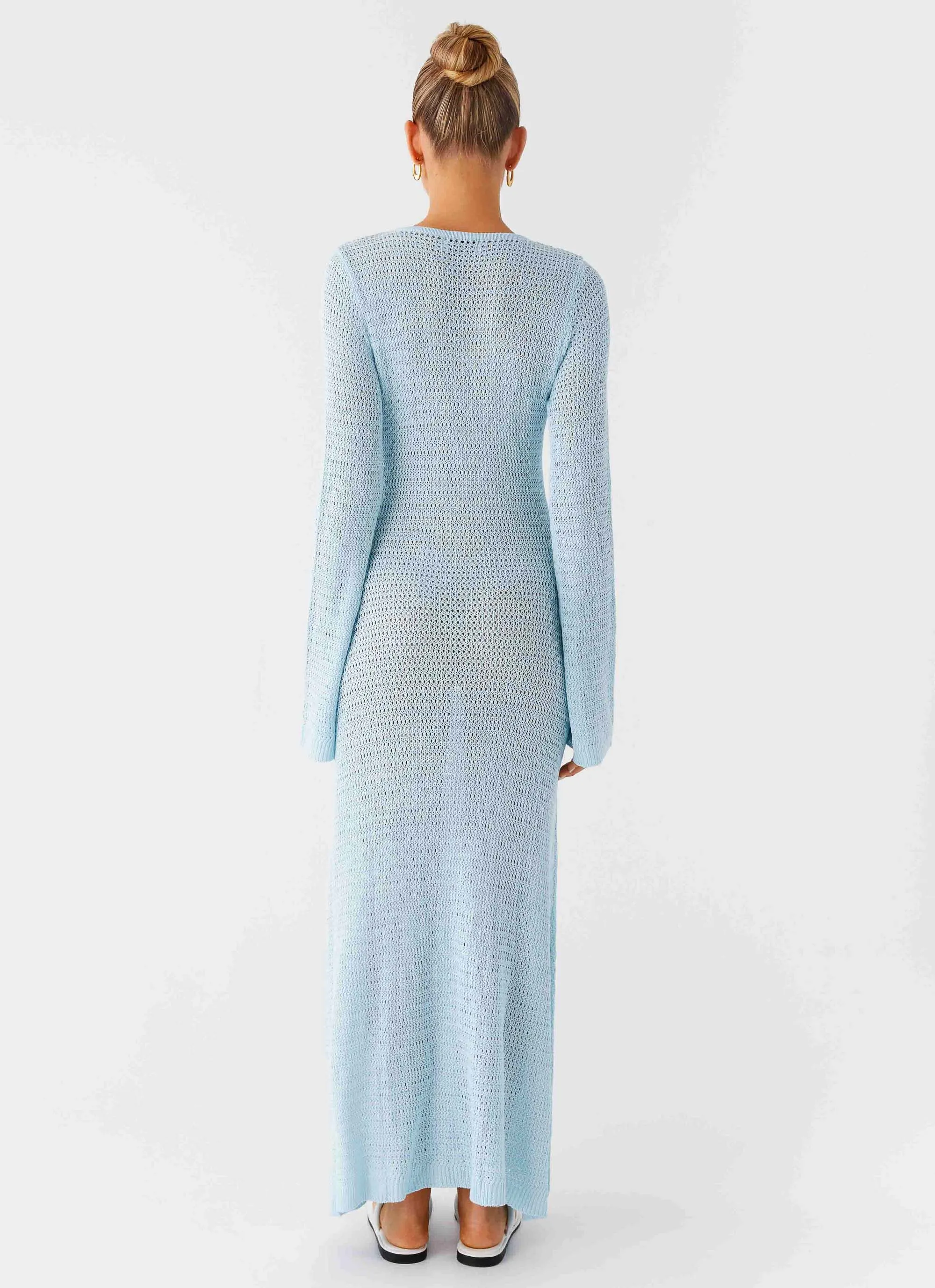 Tailored Layers Seascape Chochet Maxi Dress - Blue