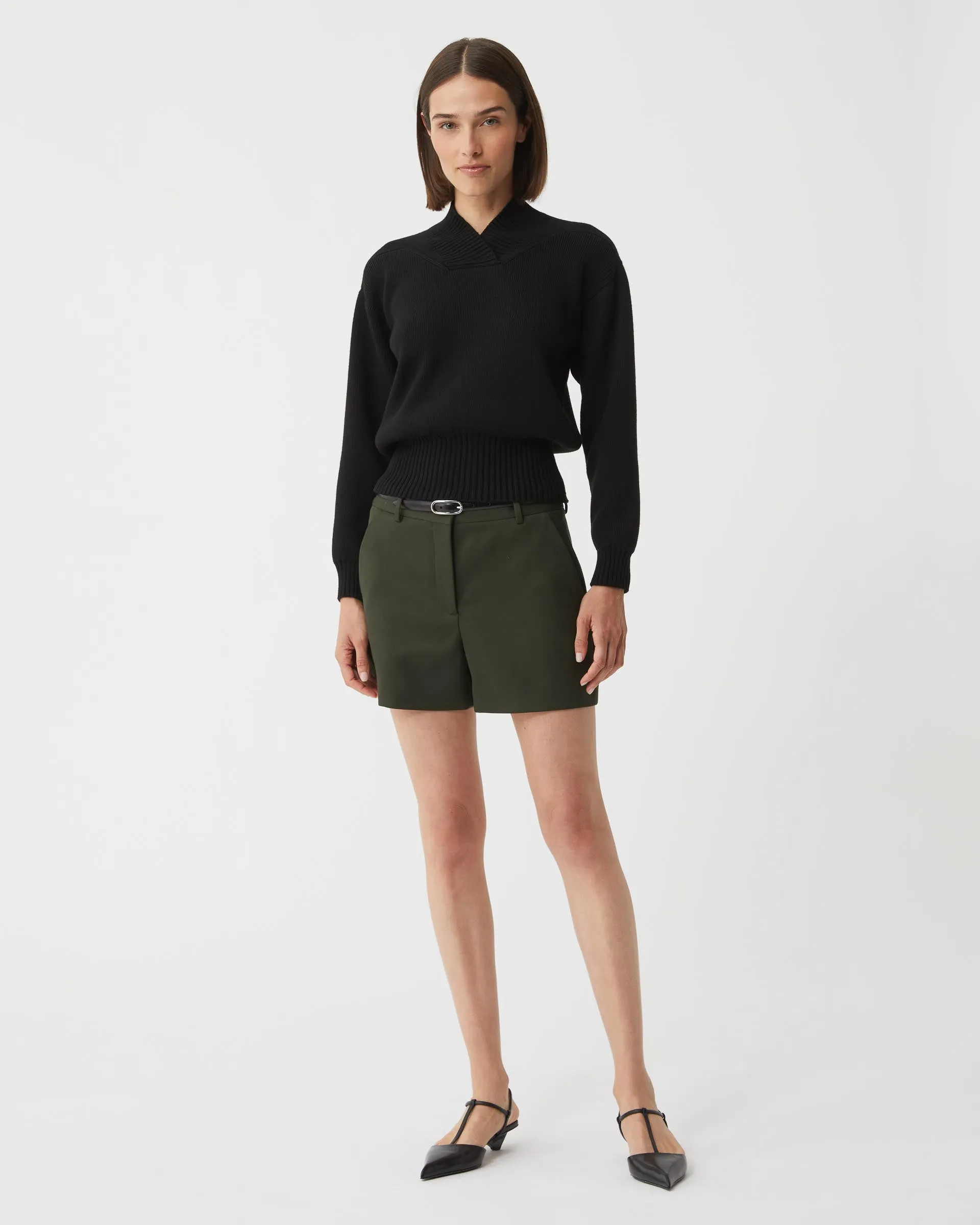 Thelma Sweater in Merino Wool, Black