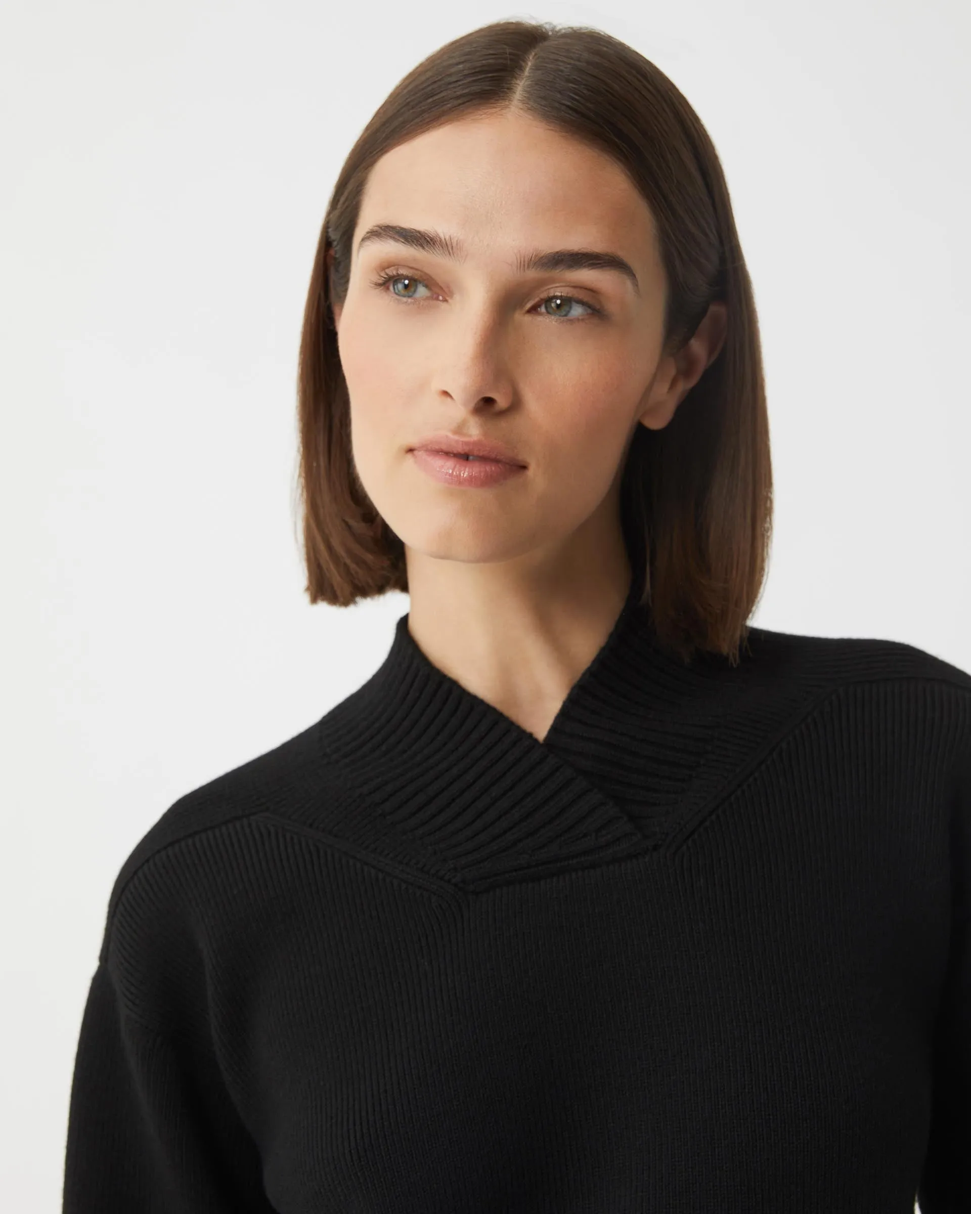 Thelma Sweater in Merino Wool, Black