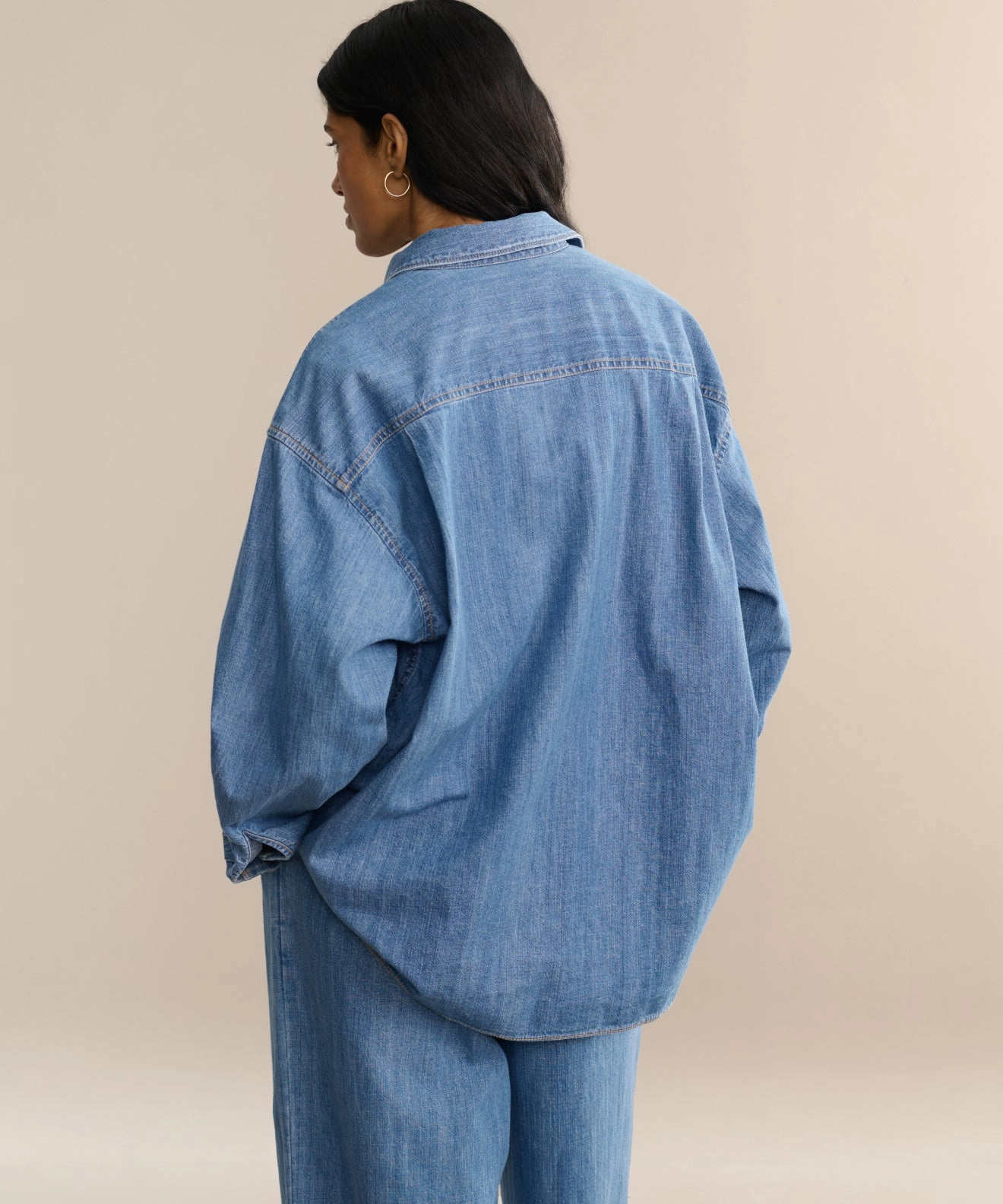Tagless Labeling MultiPanelDesign Parker Oversized Shirt