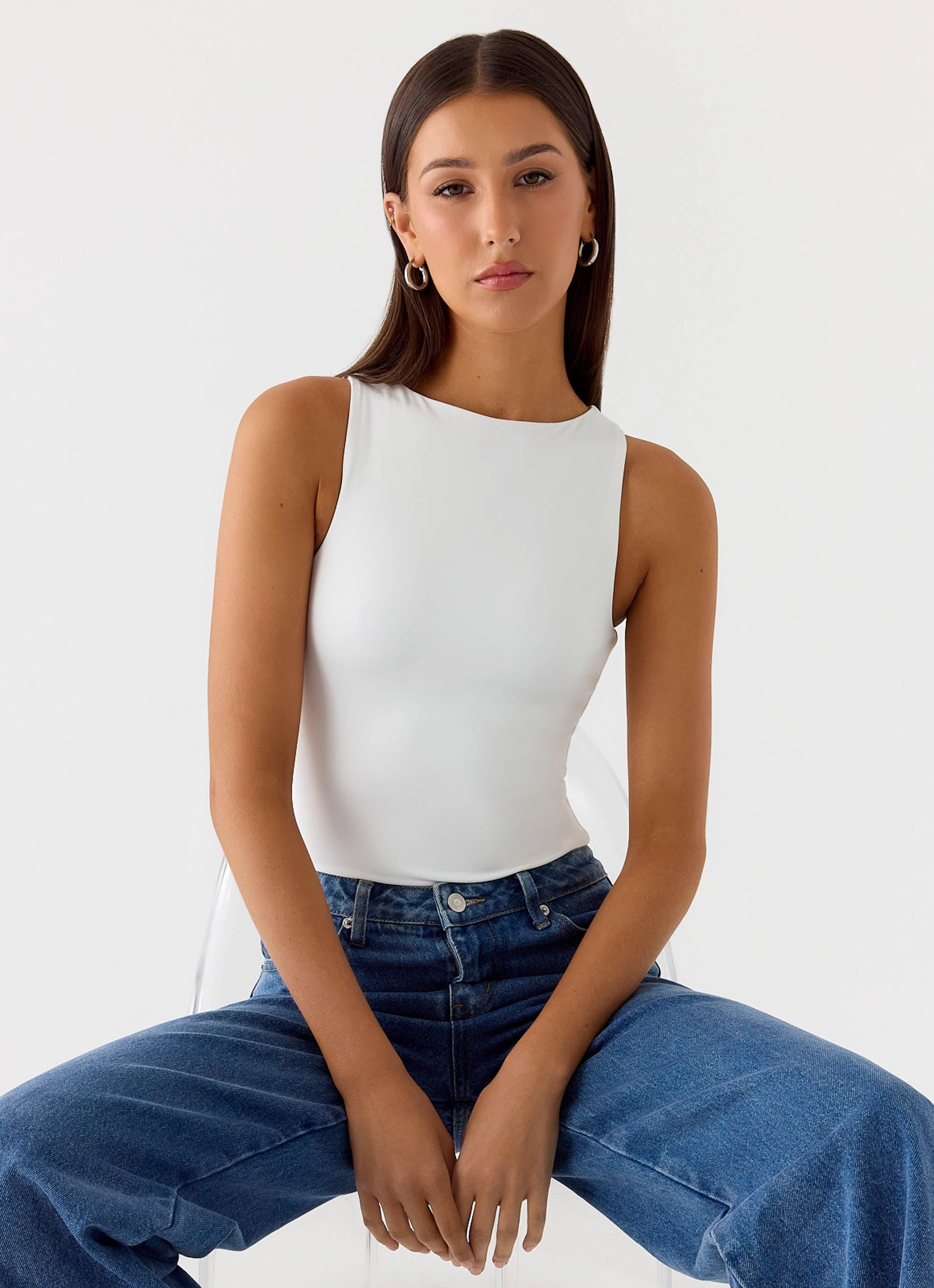 Vincenza Bodysuit - White DurableReinforcement