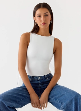 Vincenza Bodysuit - White DurableReinforcement