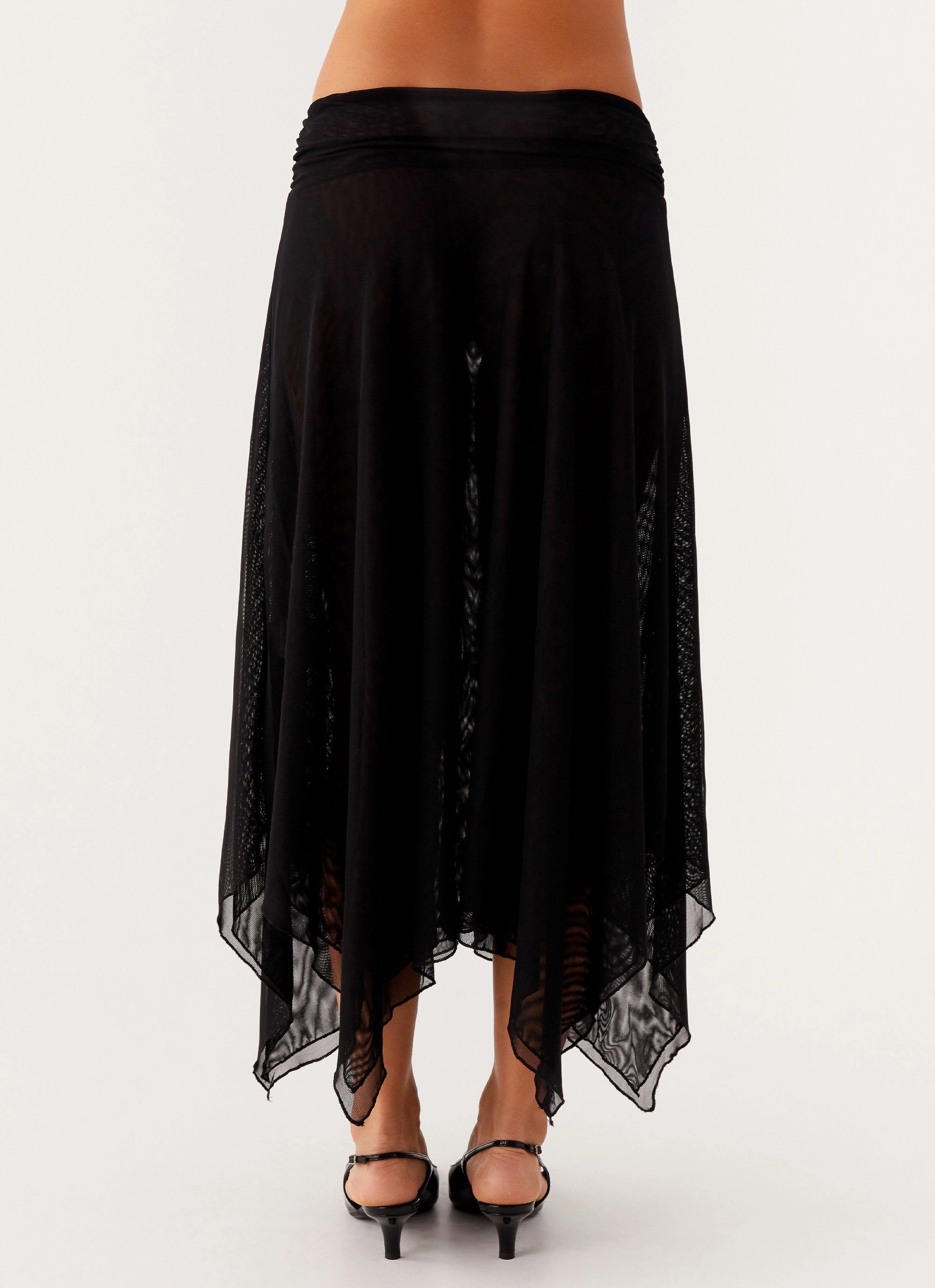 Arwen Midi Skirt - Black QuickReleaseFastenings Metallic accents