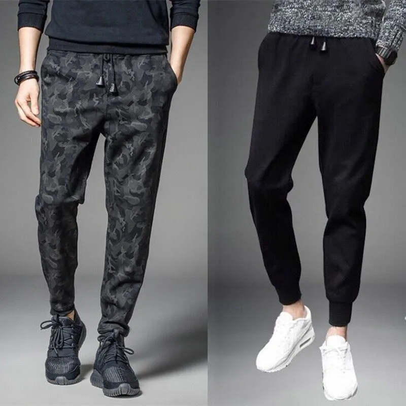Thin Men Long Jogger Loose Slim-Fit Sporty Casual Pants
