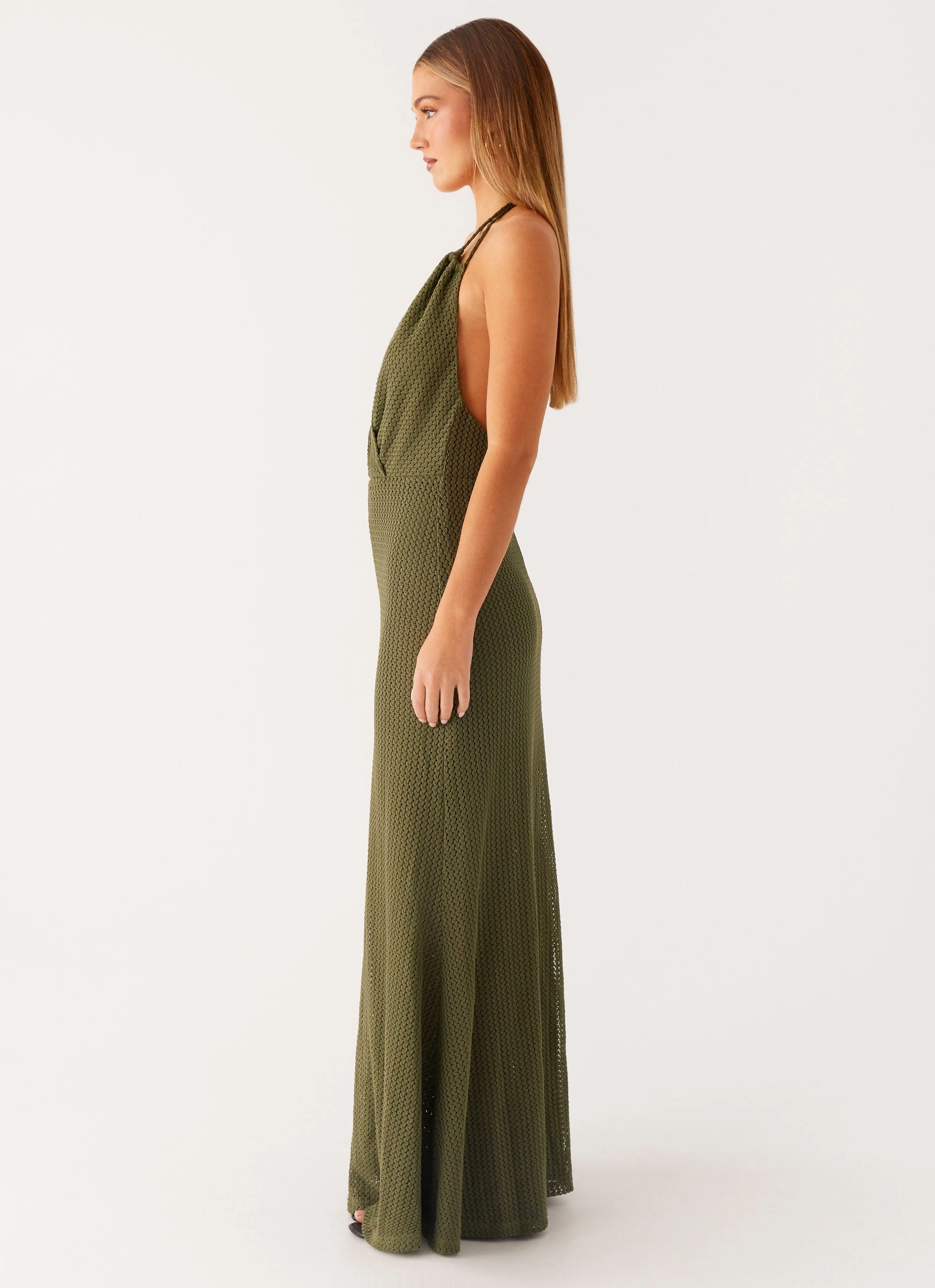 Perfect For Work Timeless Piece Thora Maxi Dress - Olive