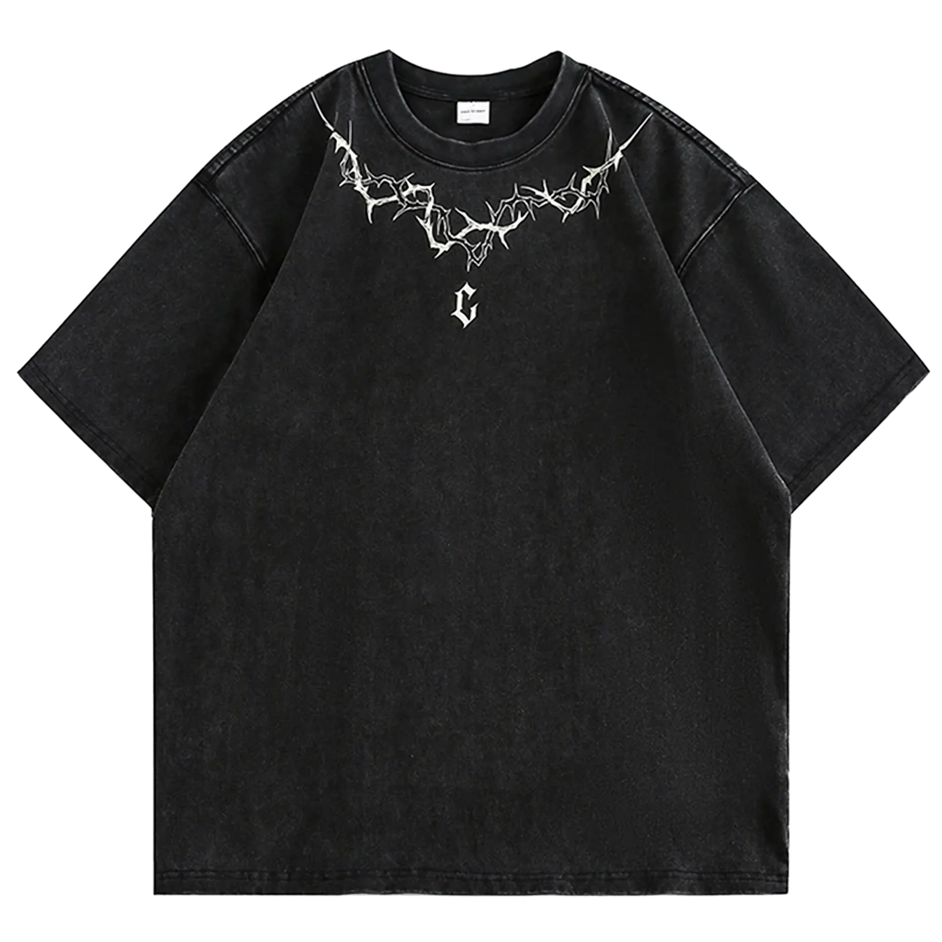 'Thorn' Logo Print Cotton T-Shirt