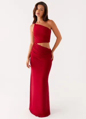 Edgy vibes Three Wishes Maxi Dress - Raspberry