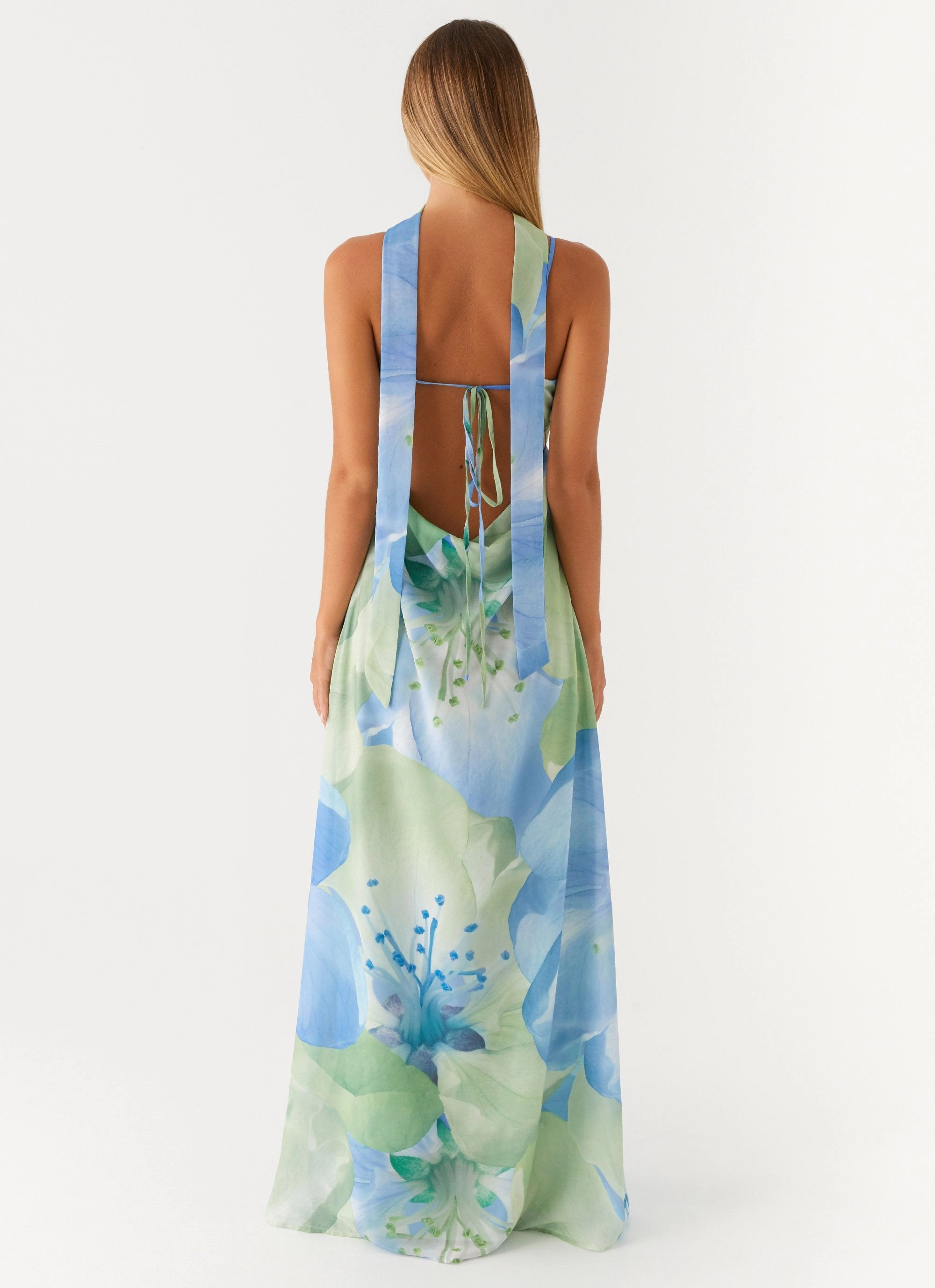 Satin Layers Sanctuary Maxi Dress - Flower Print