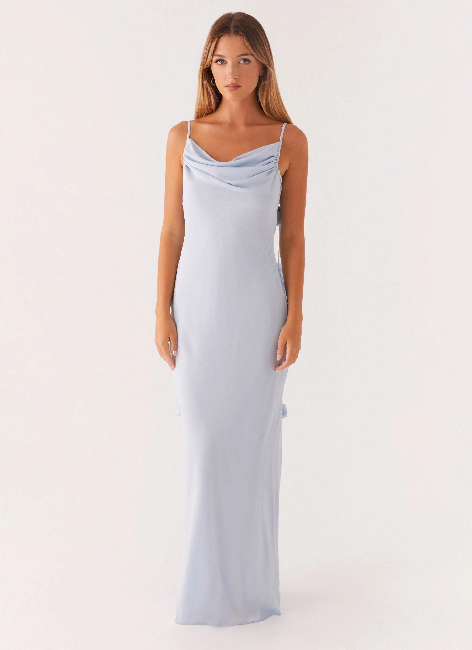spring fresh Simona Maxi Dress - Pastel Blue