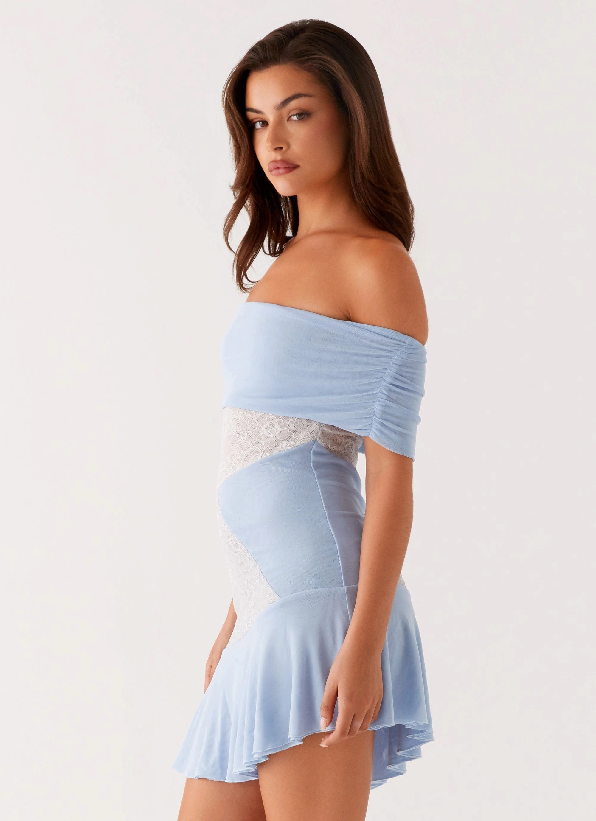 Ocean Road Mini Dress - Blue Wrinkle-Free-Finish