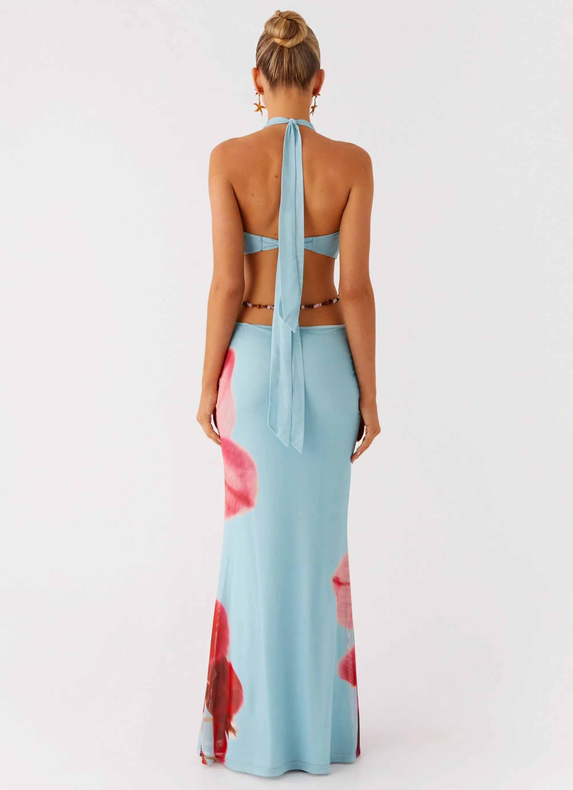 Back Detail Everyday Piece Time To Dance Maxi Dress - Turquoise Bloom