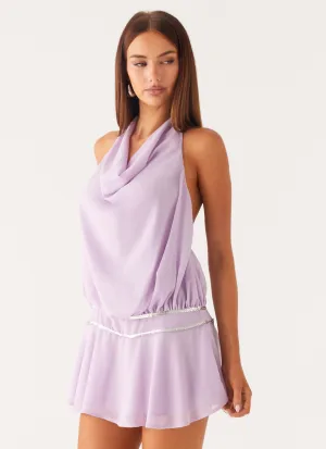 Graduation-Event Time Will Tell Sequin Mini Dress - Lavender