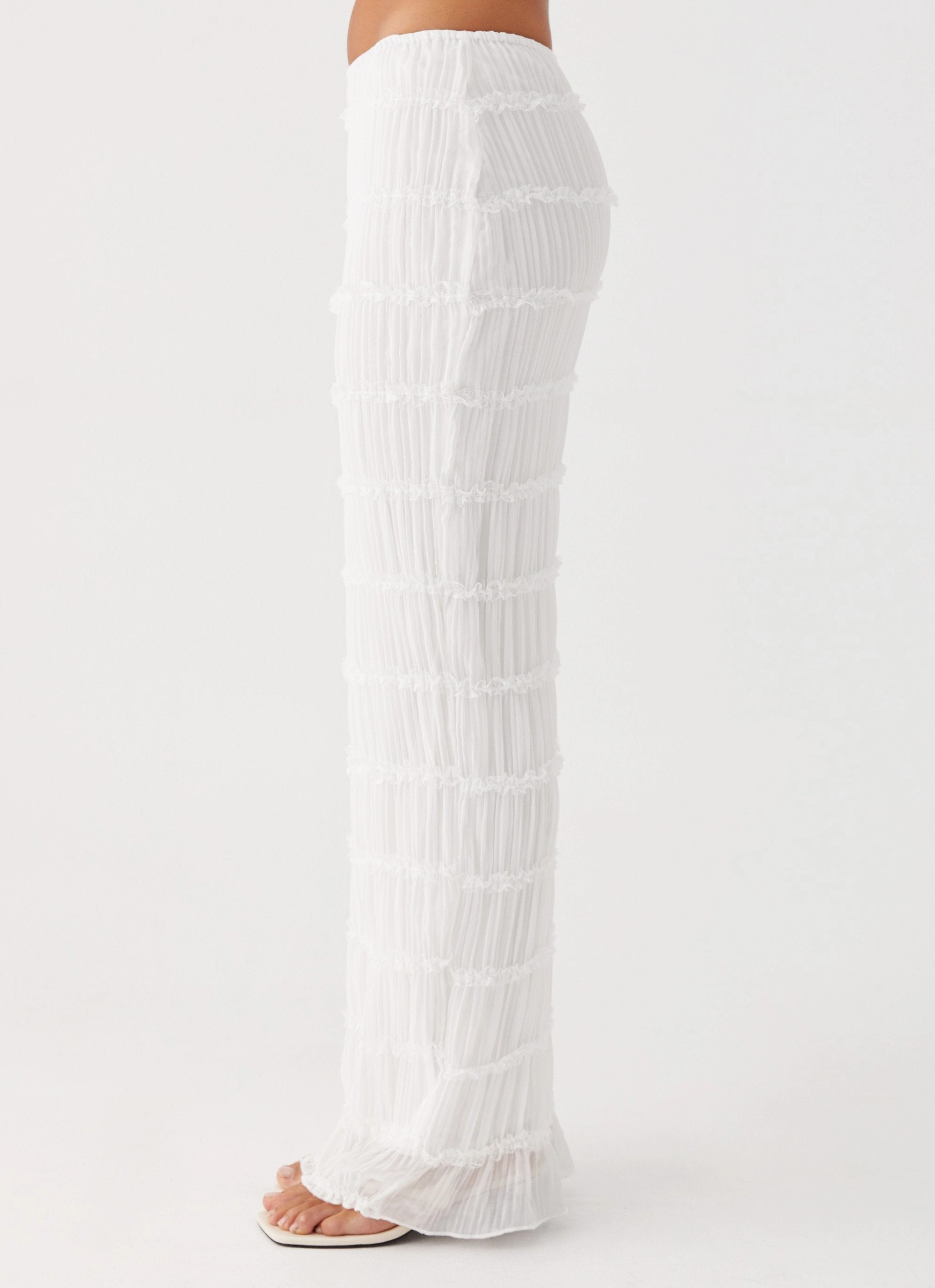 Cozy Essentials Lounge-friendly Daydreaming Low Rise Maxi Skirt - White
