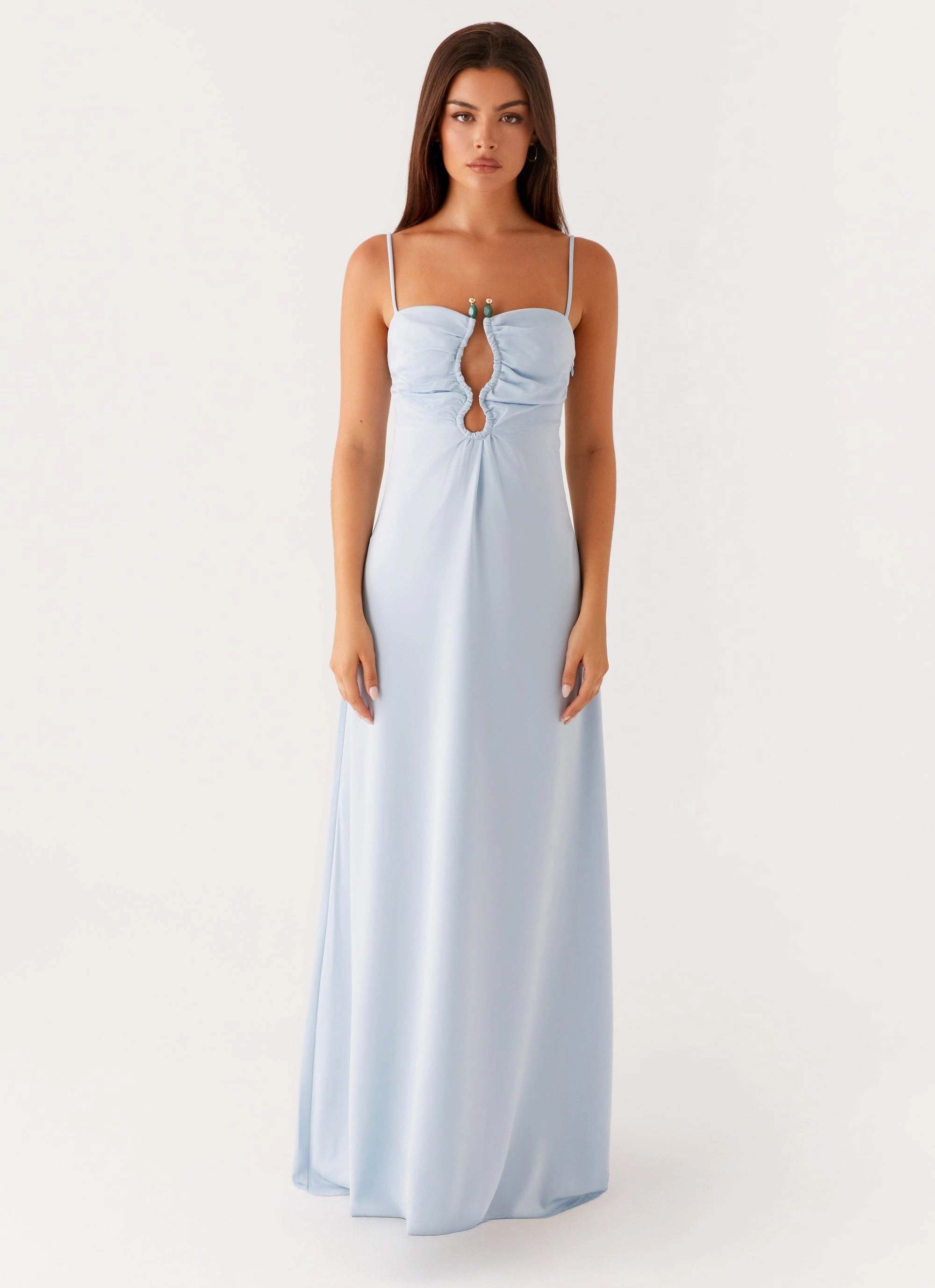 Seasonal Layering Daytime Mood Zelda Maxi Dress - Blue