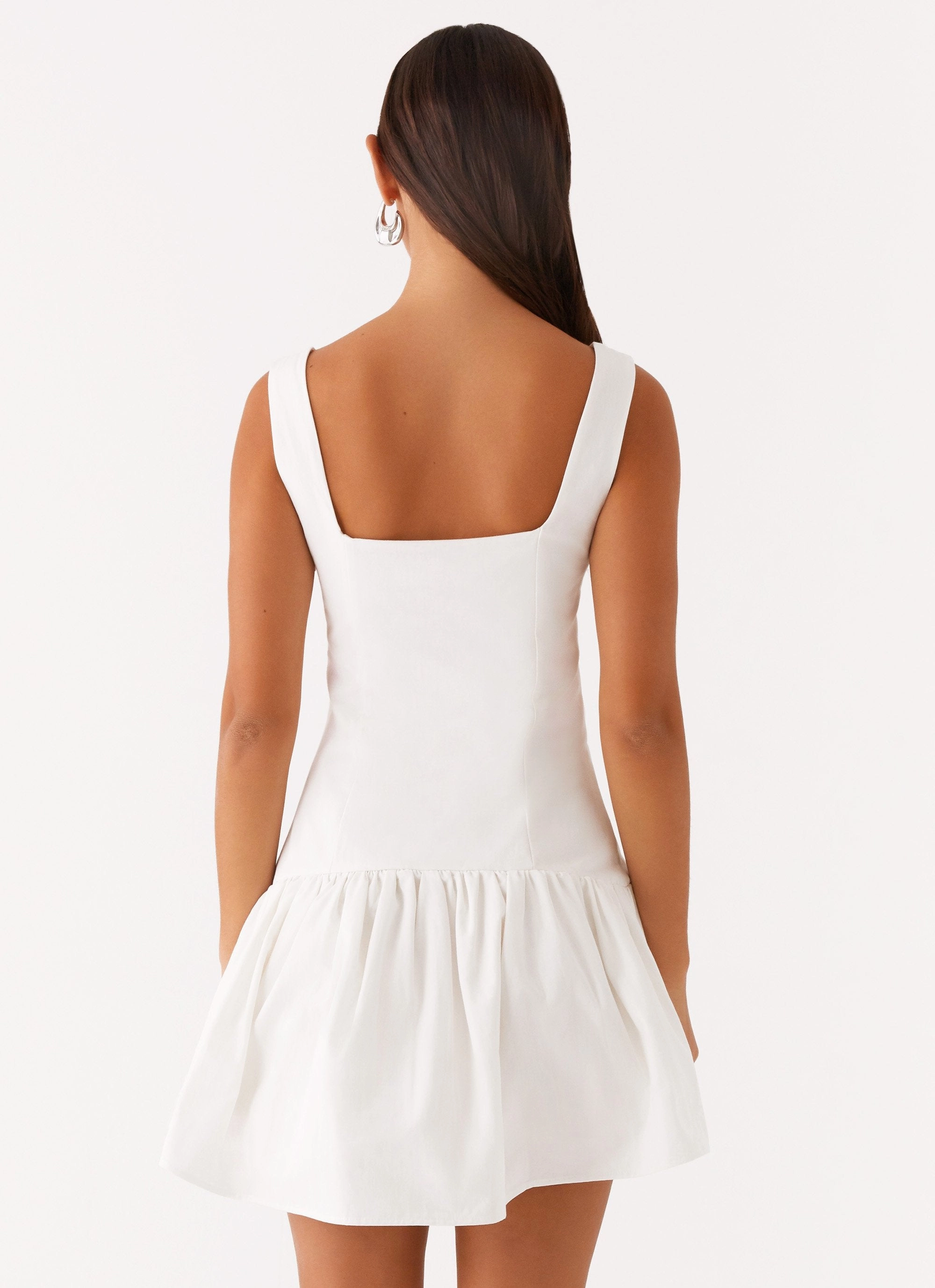 Jolene Mini Dress - White Nature Glow Sleek Cut