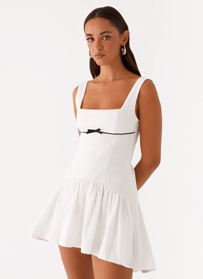 Jolene Mini Dress - White Cozy Touch