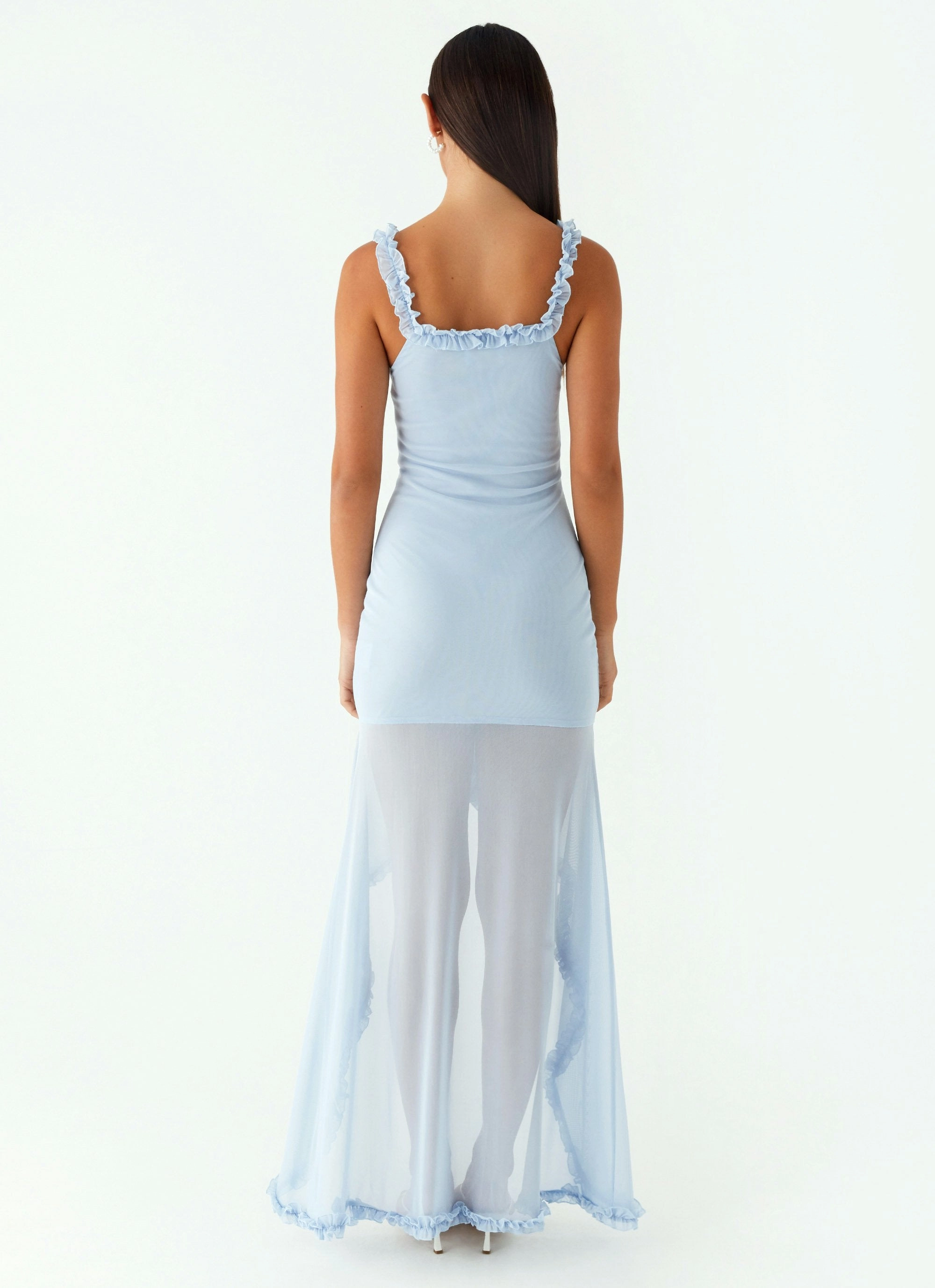 Belinda Maxi Dress - Blue Spring Flow Cozy Tones