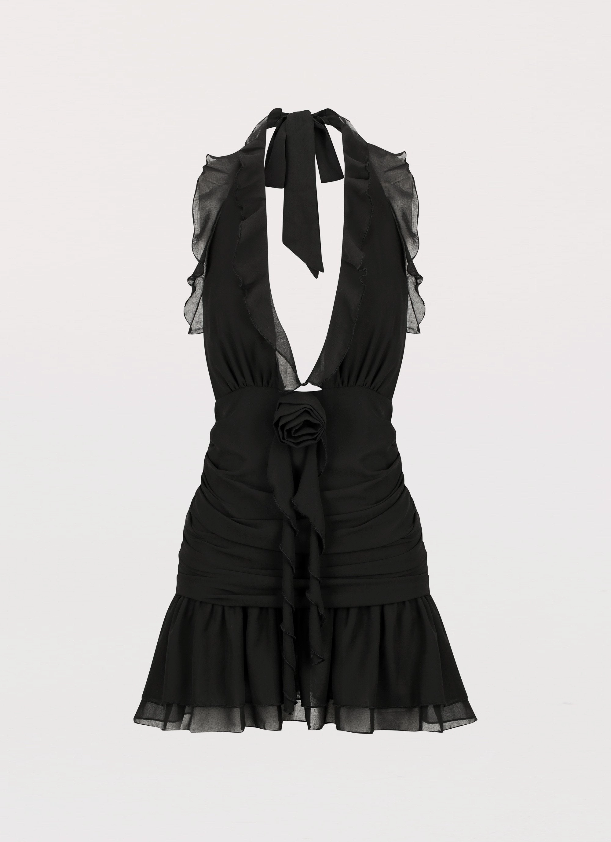 Refined Cut Mood Booster What You Need Frill Mini Dress - Black