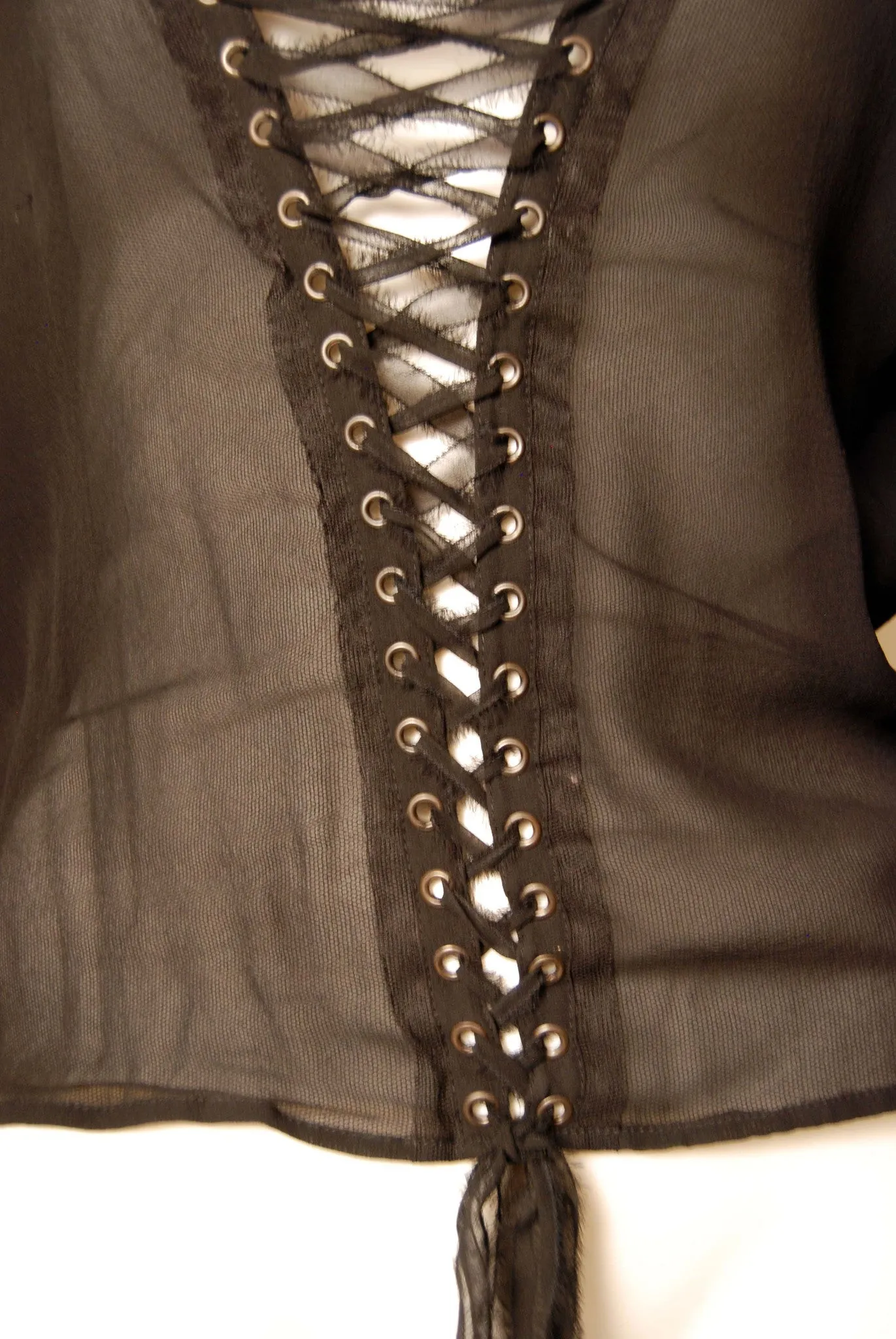 Tom Ford YSL Chiffon Laced Poet Blouse