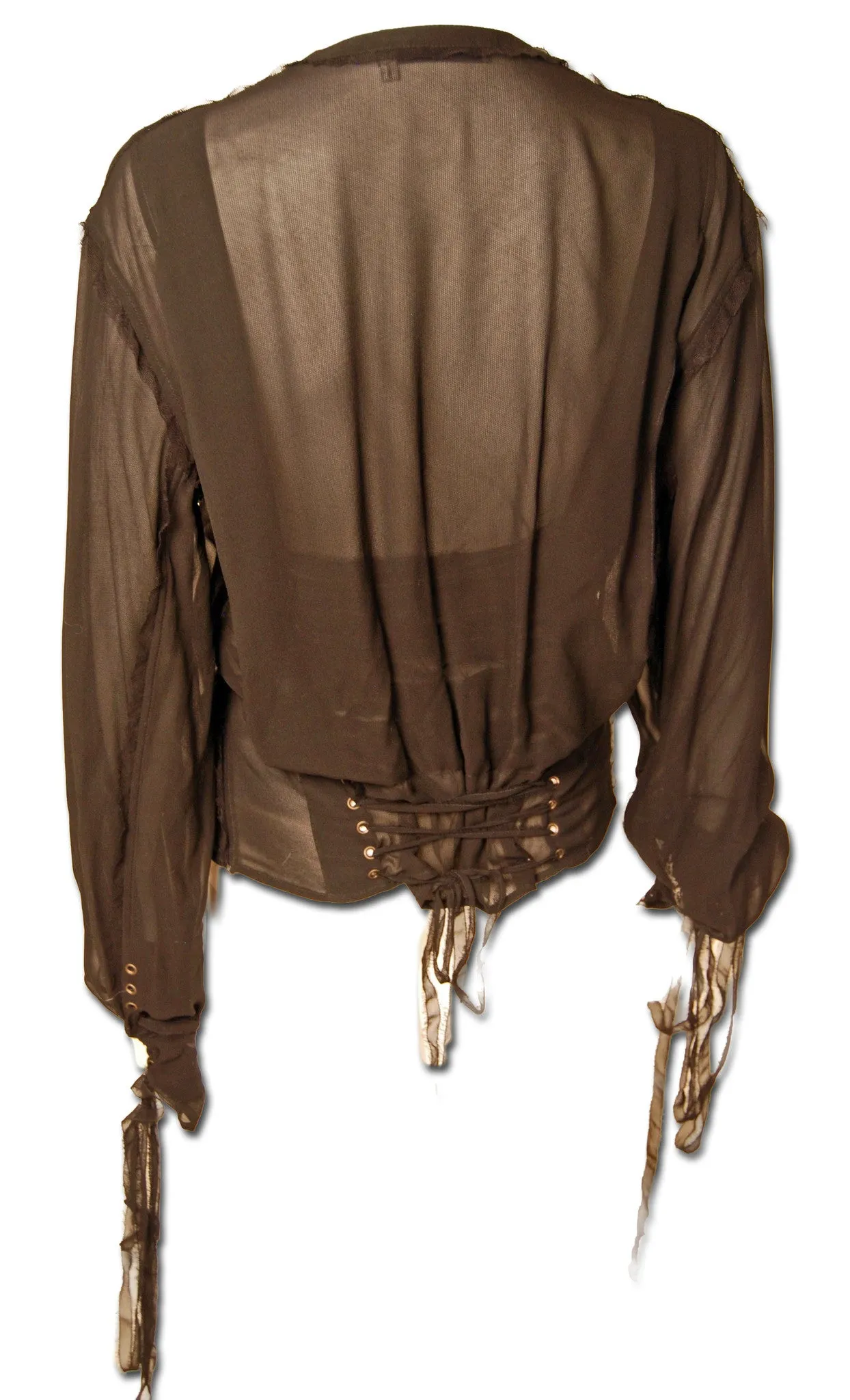 Tom Ford YSL Chiffon Laced Poet Blouse