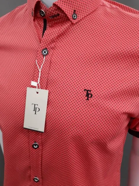 Tom Penn Short Sleeve Shirt 459 - Red