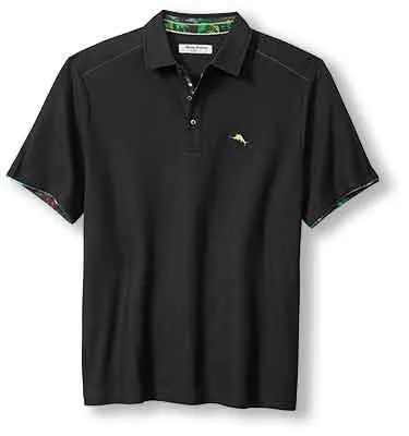 Tommy Bahama IslandZone Neon Shores Five O'Clock Polo Shirt - Black