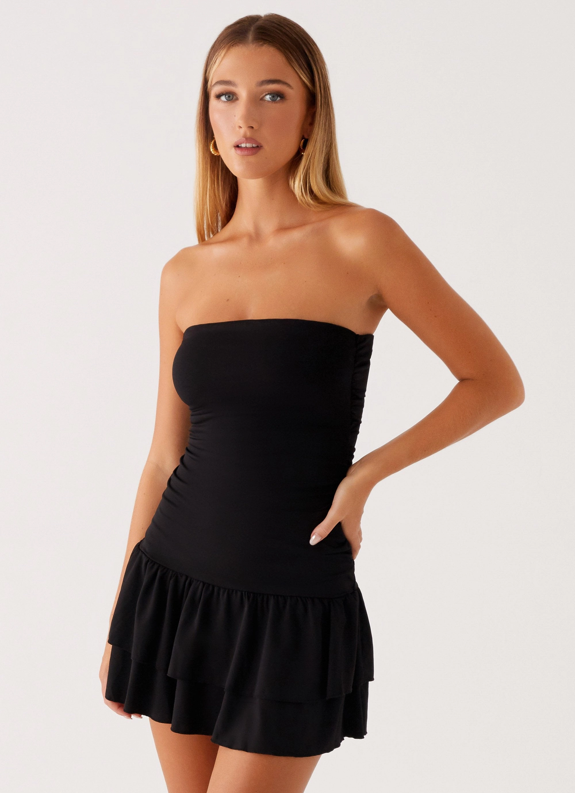 Nature Inspired Tonya Mini Dress - Black