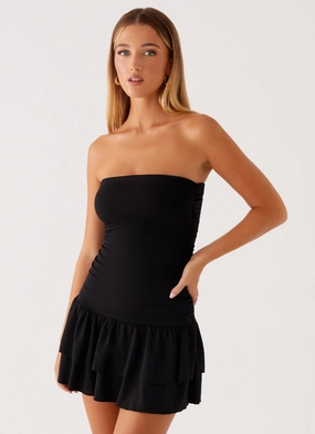 Nature Inspired Tonya Mini Dress - Black
