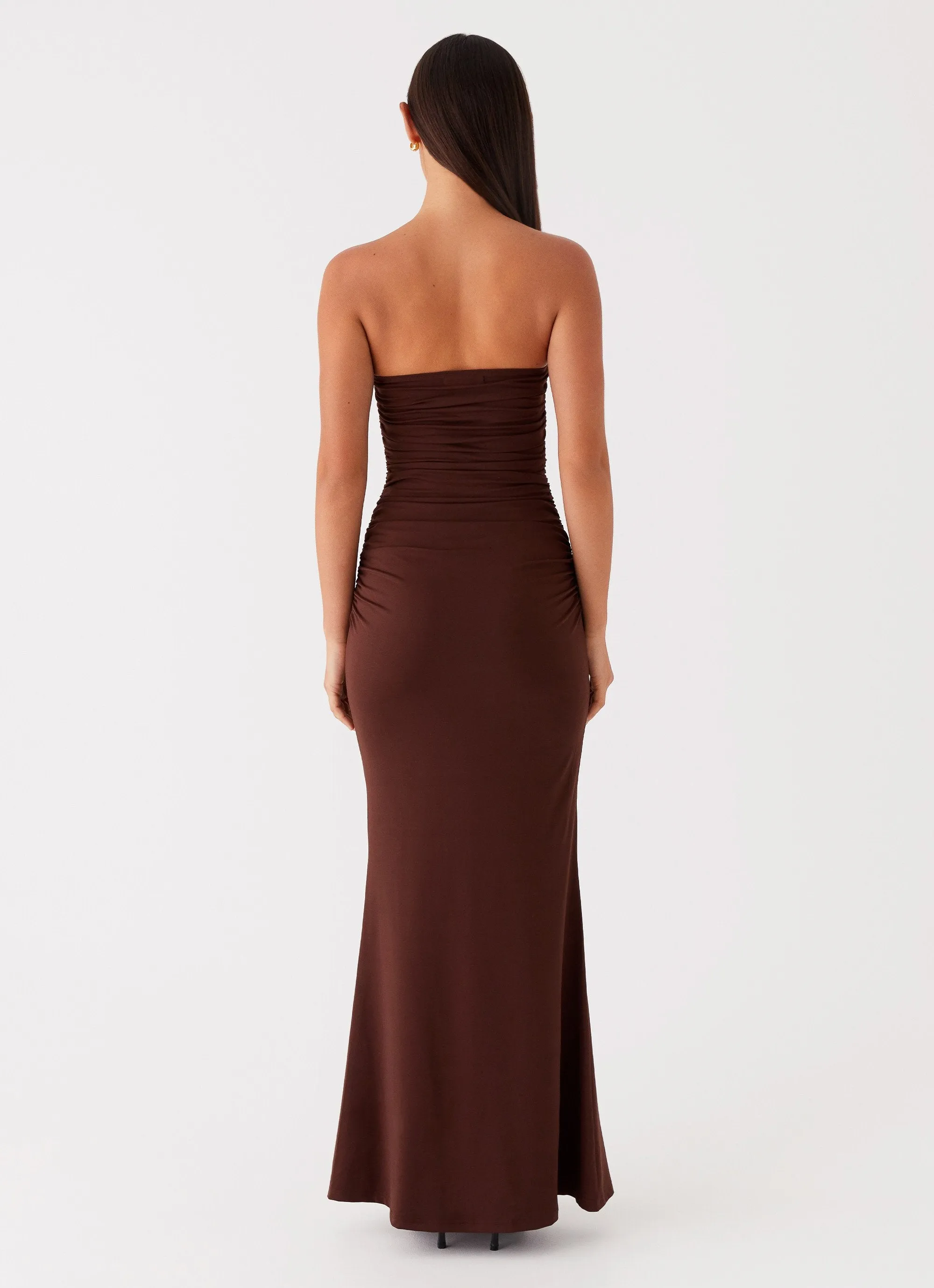 Rudy Maxi Dress - Brown Formal Look Balloon-Sleeve