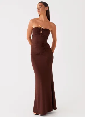 Flattering Style Fit Fair-Trade Rudy Maxi Dress - Brown
