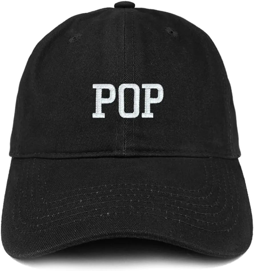 Trendy Apparel Shop Pop Embroidered Low Profile Soft Cotton Brushed Baseball Cap