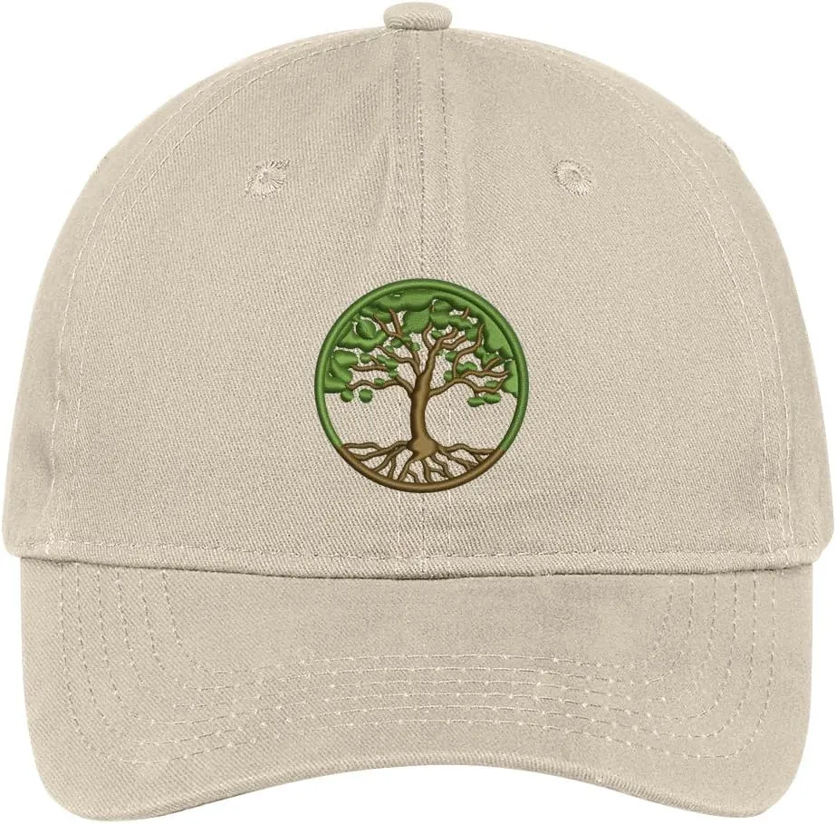 Trendy Apparel Shop Tree of Life Embroidered Cap Premium Cotton Dad Hat