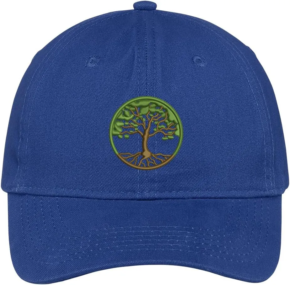 Trendy Apparel Shop Tree of Life Embroidered Cap Premium Cotton Dad Hat