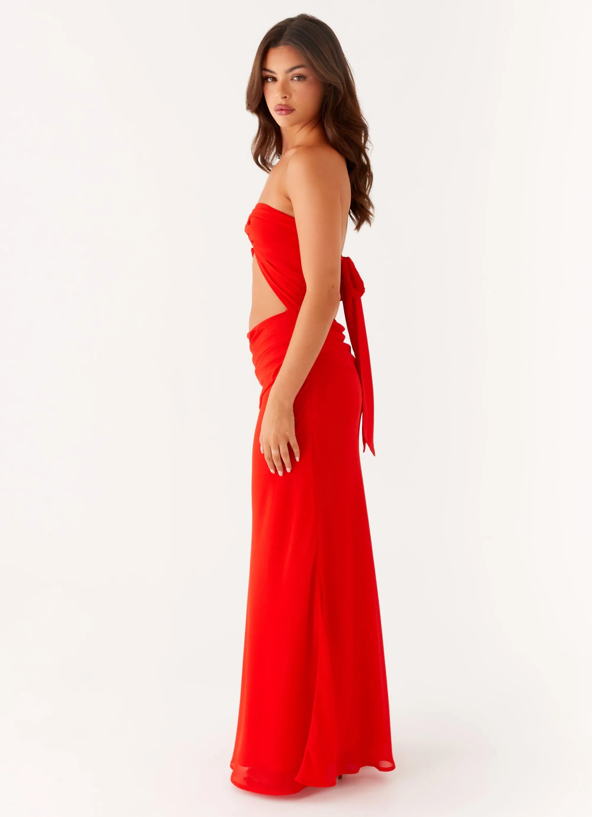 Carla Maxi Dress - Red Easy Comfort Look