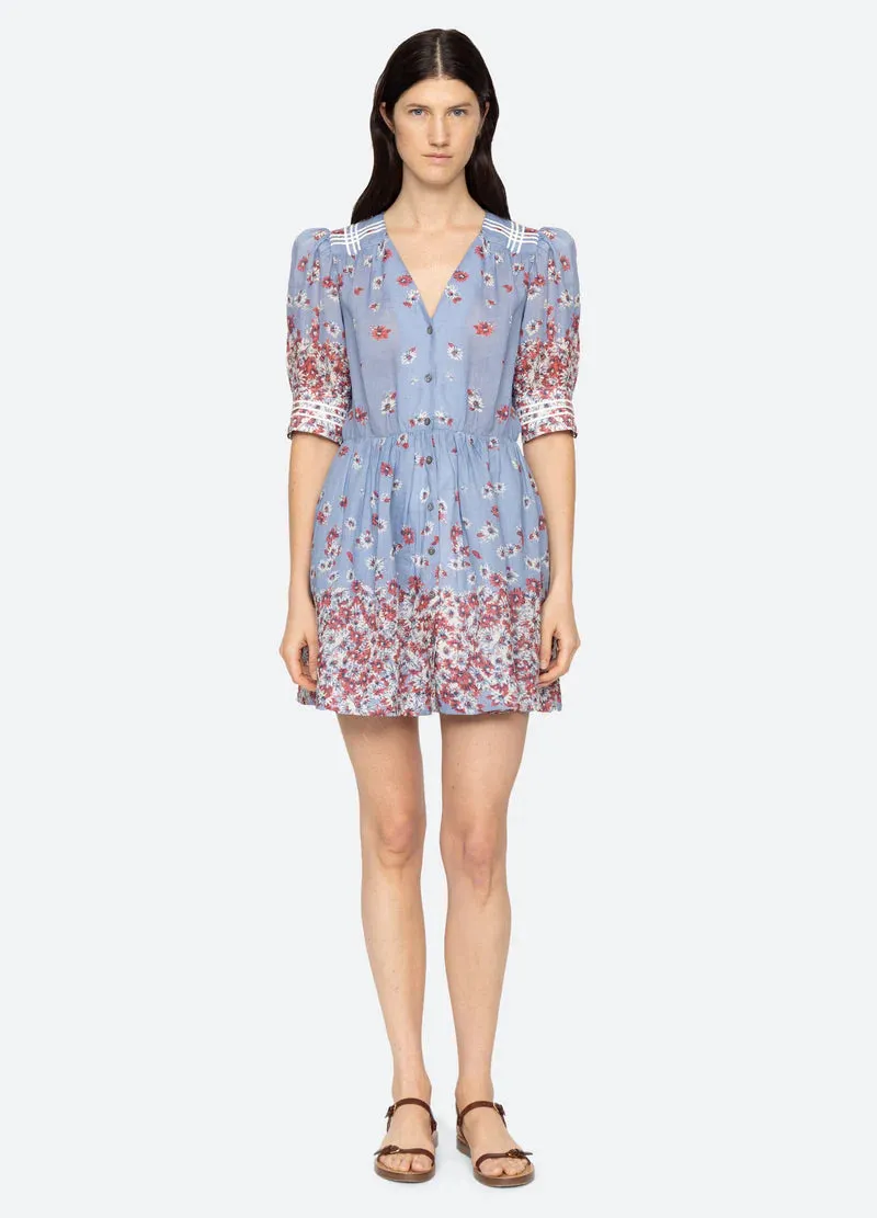 Airy Fit Beach Moment SEA NY Whitney Print Puff Sleeve Dress