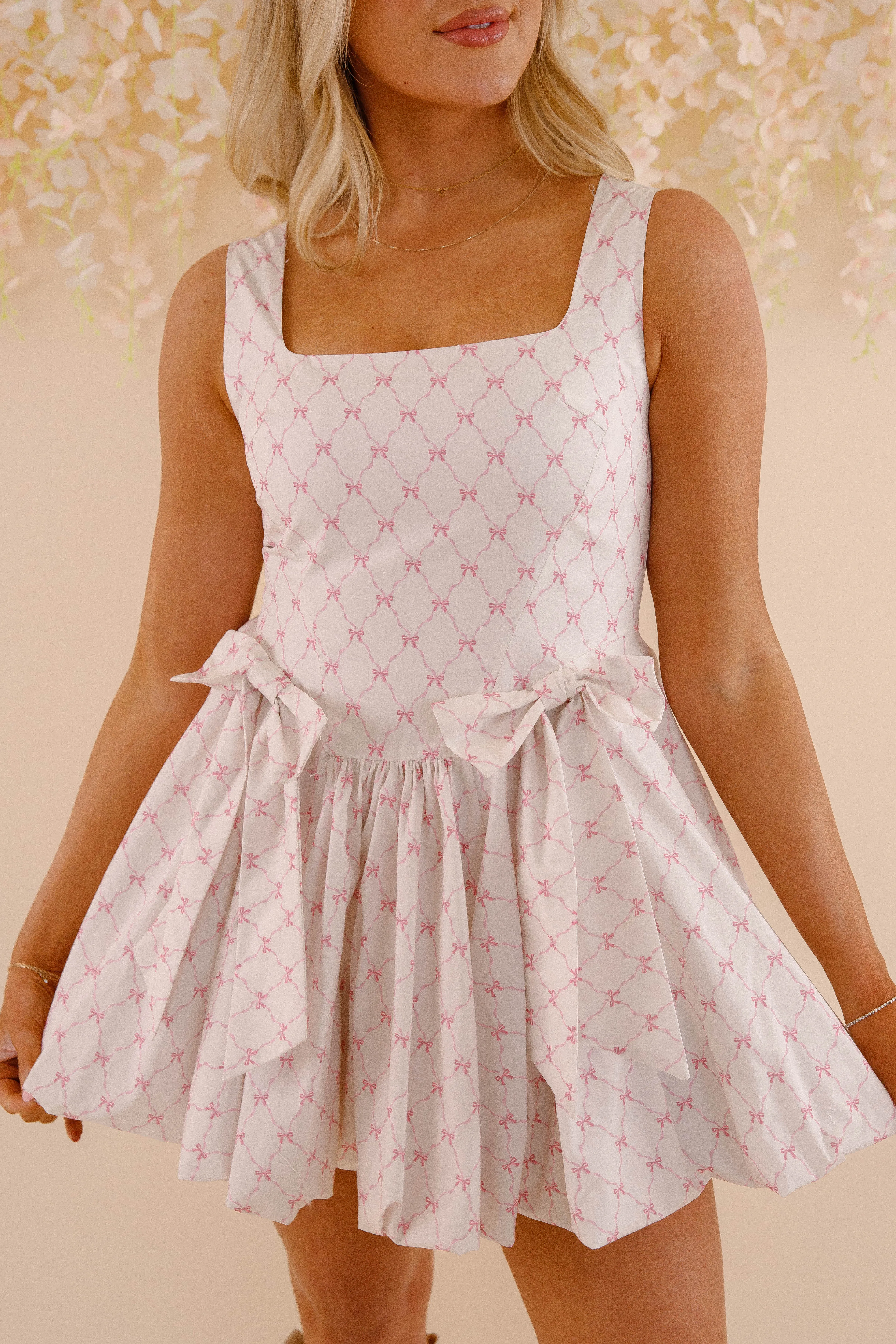 Sophisticated Fit Having The Best Time Bow Dress