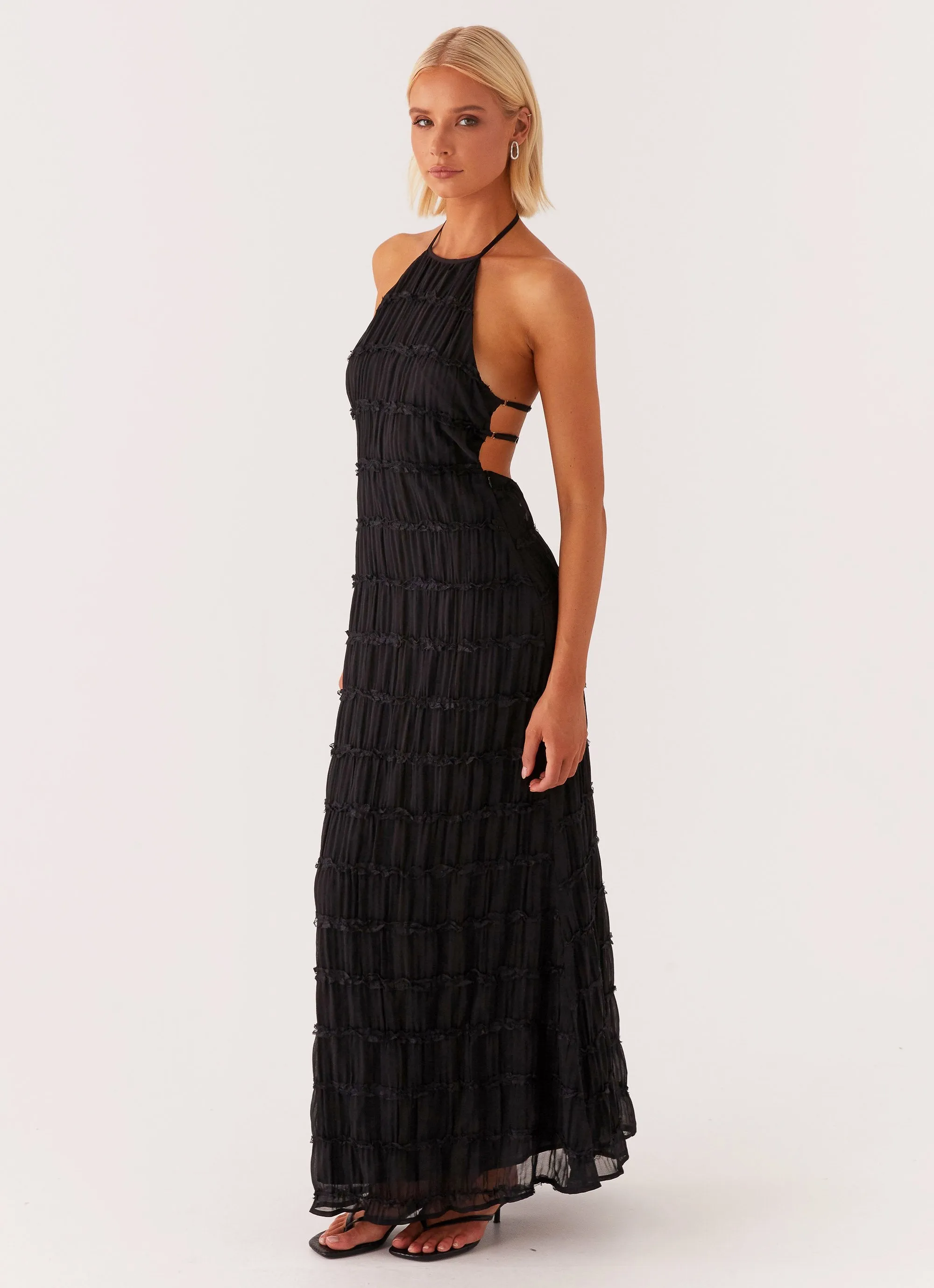 Flower Grace Aullie Maxi Dress - Black