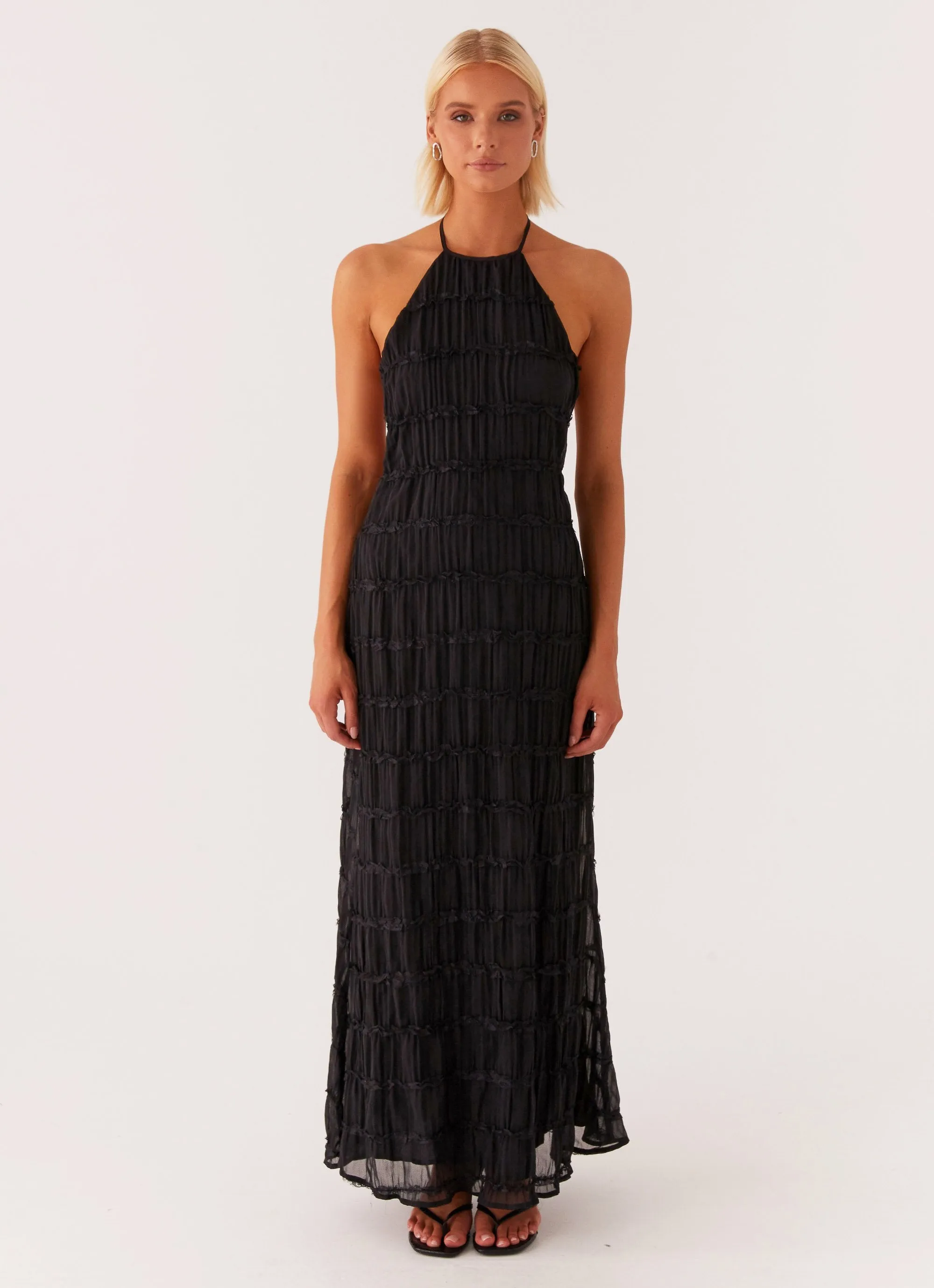 Comfortable Look Aullie Maxi Dress - Black