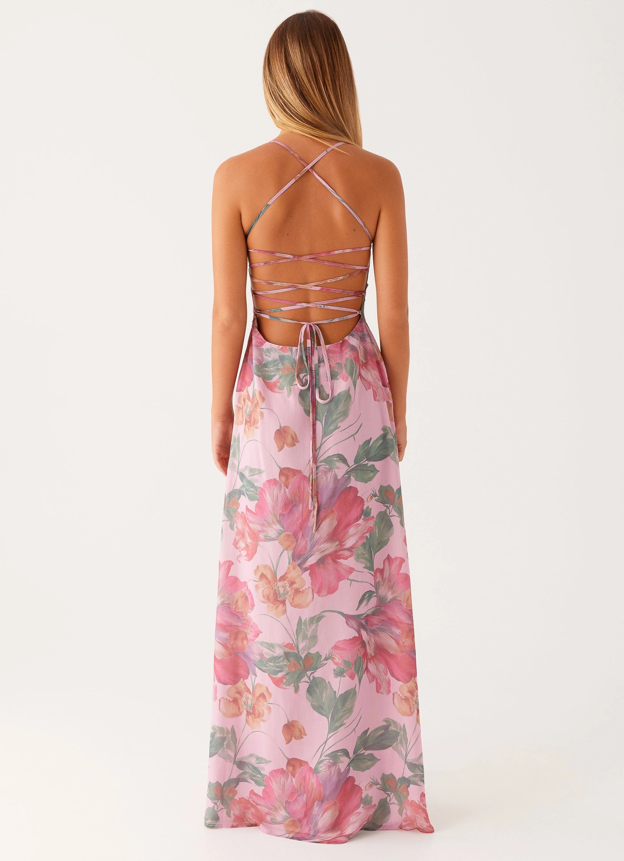 Daytime Look Peggy Maxi Dress - Pink Floral