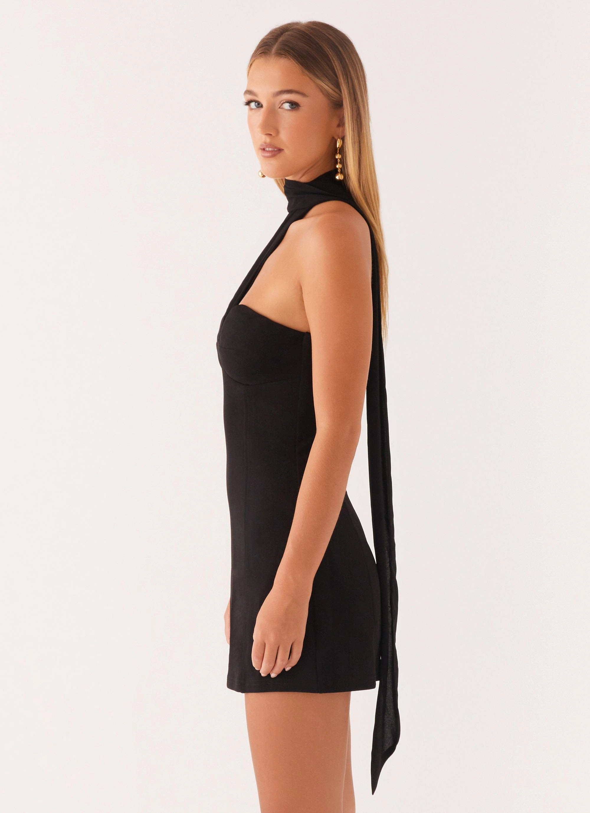 Sleek and Sleek Relaxed Mood Sirena Mini Dress - Black