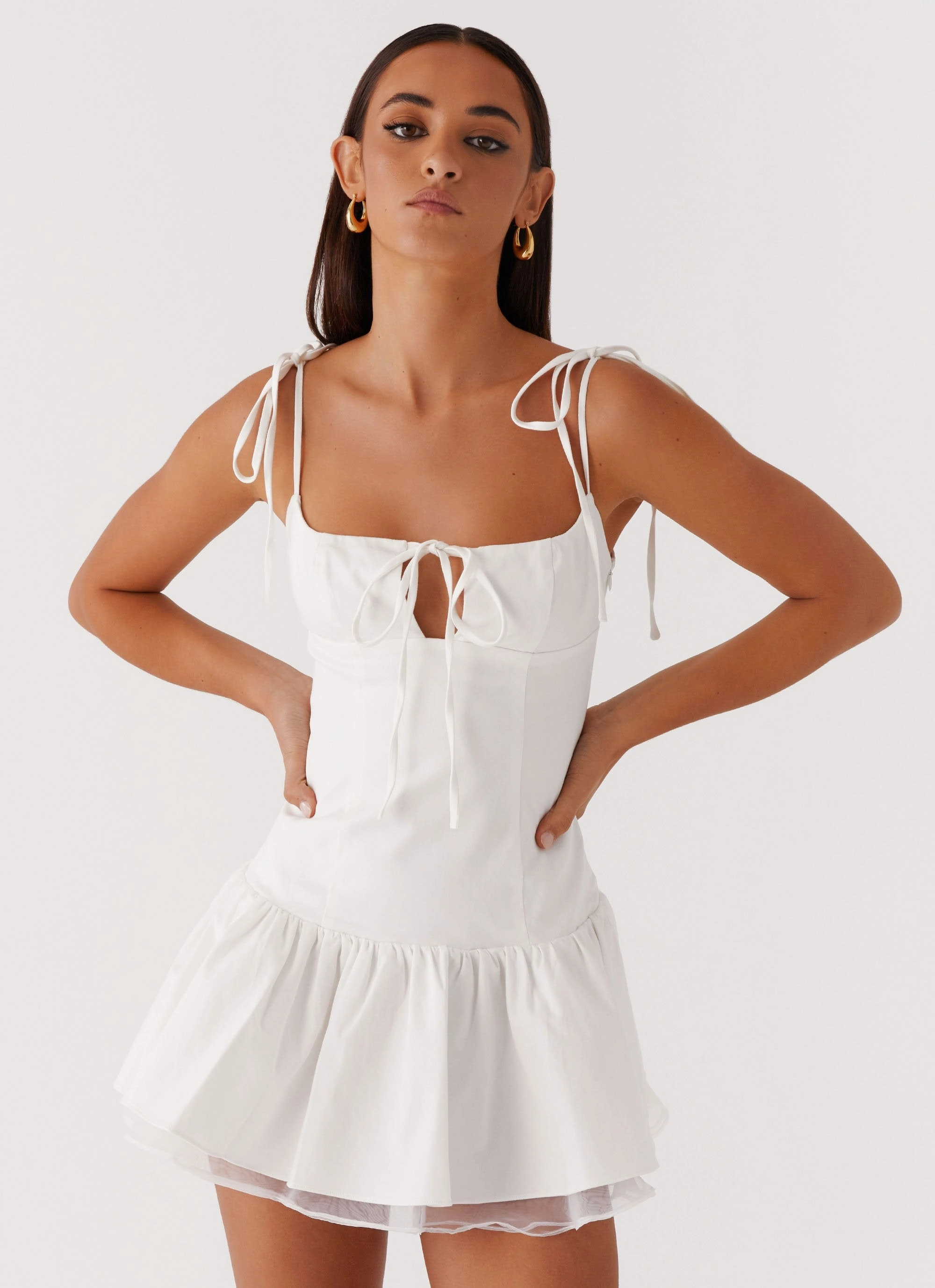 Valene Mini Dress - White Statement Look Air Comfort